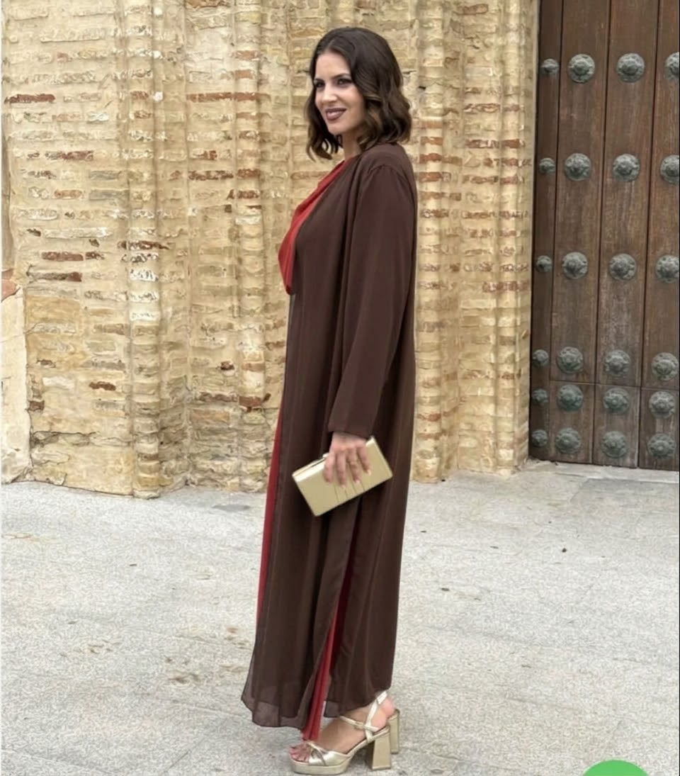 Kimono De gasa Marrón