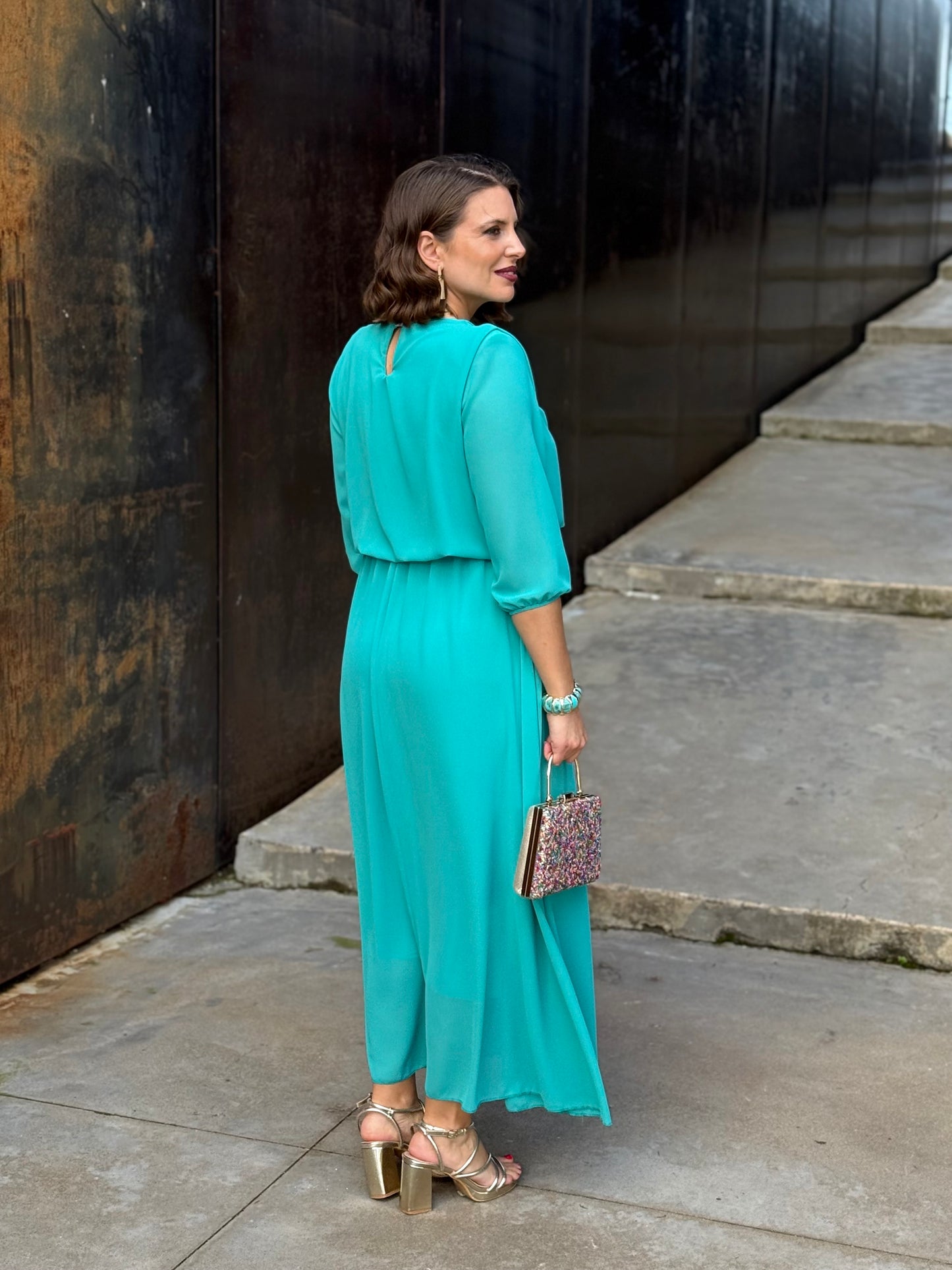 Vestido Miriam Turquesa