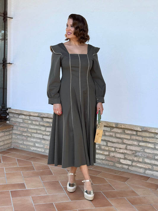 Vestido Bellaria Kaki