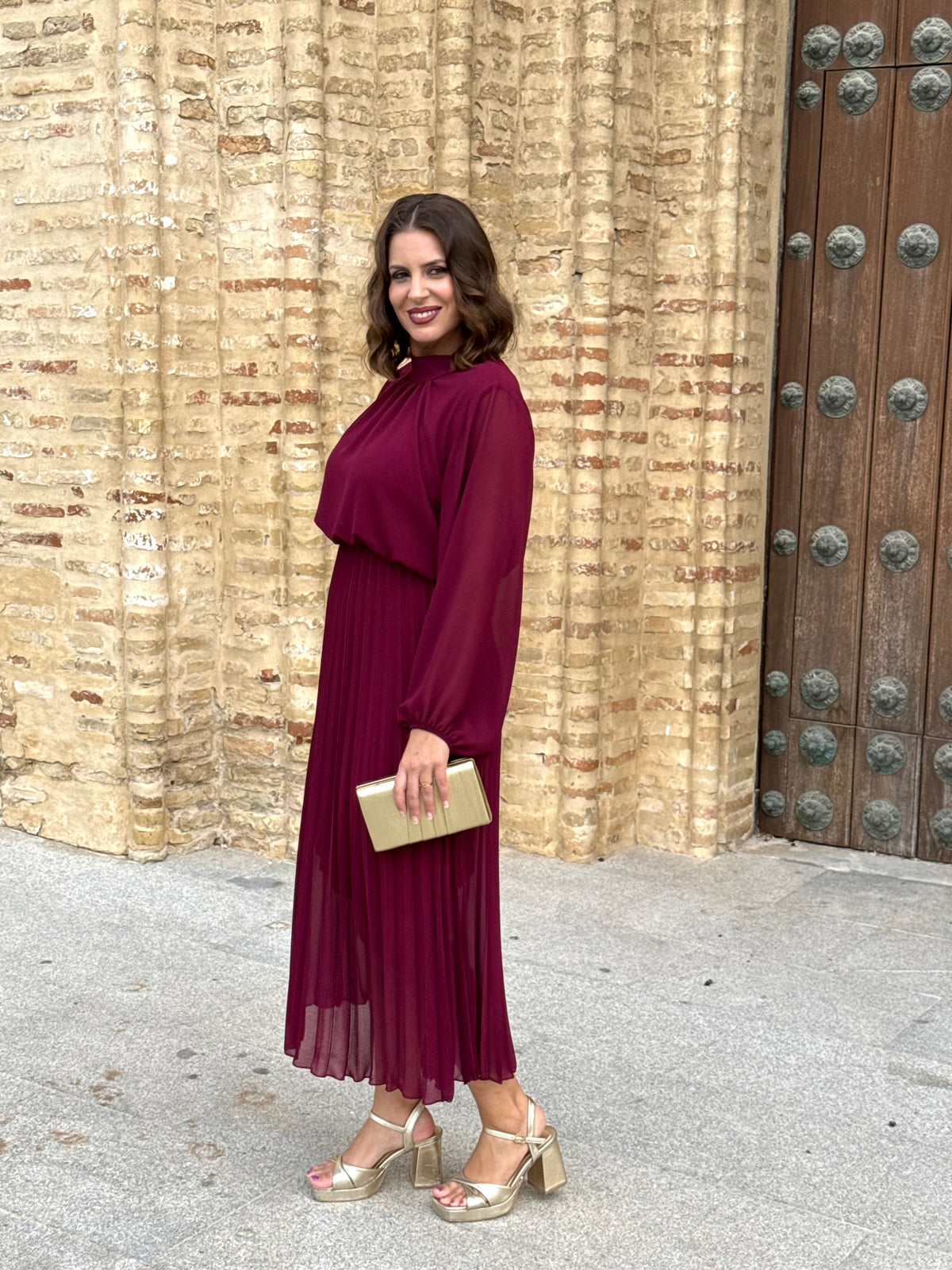 Vestido Julieta Burdeos