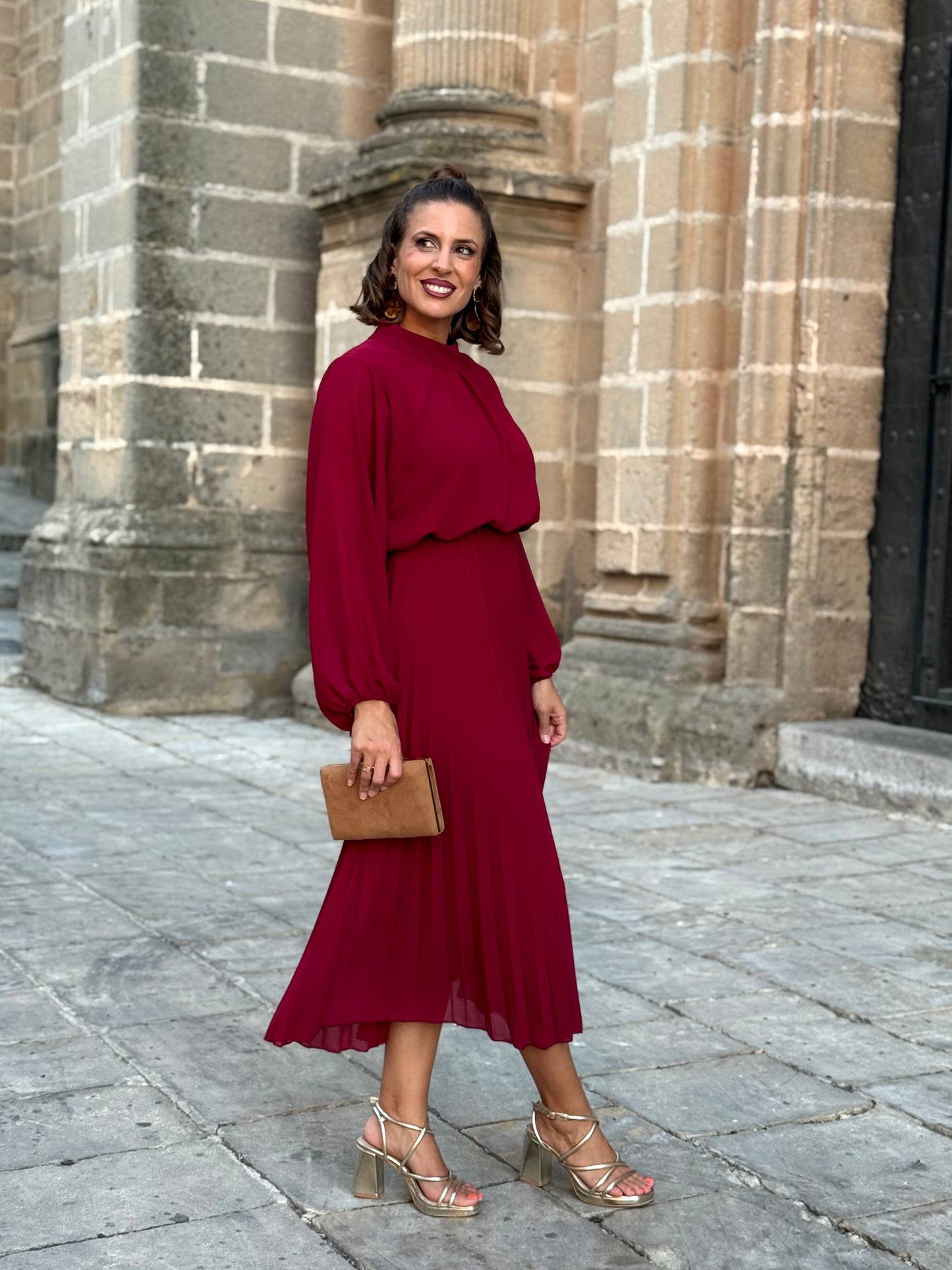 Vestido Julieta Granate