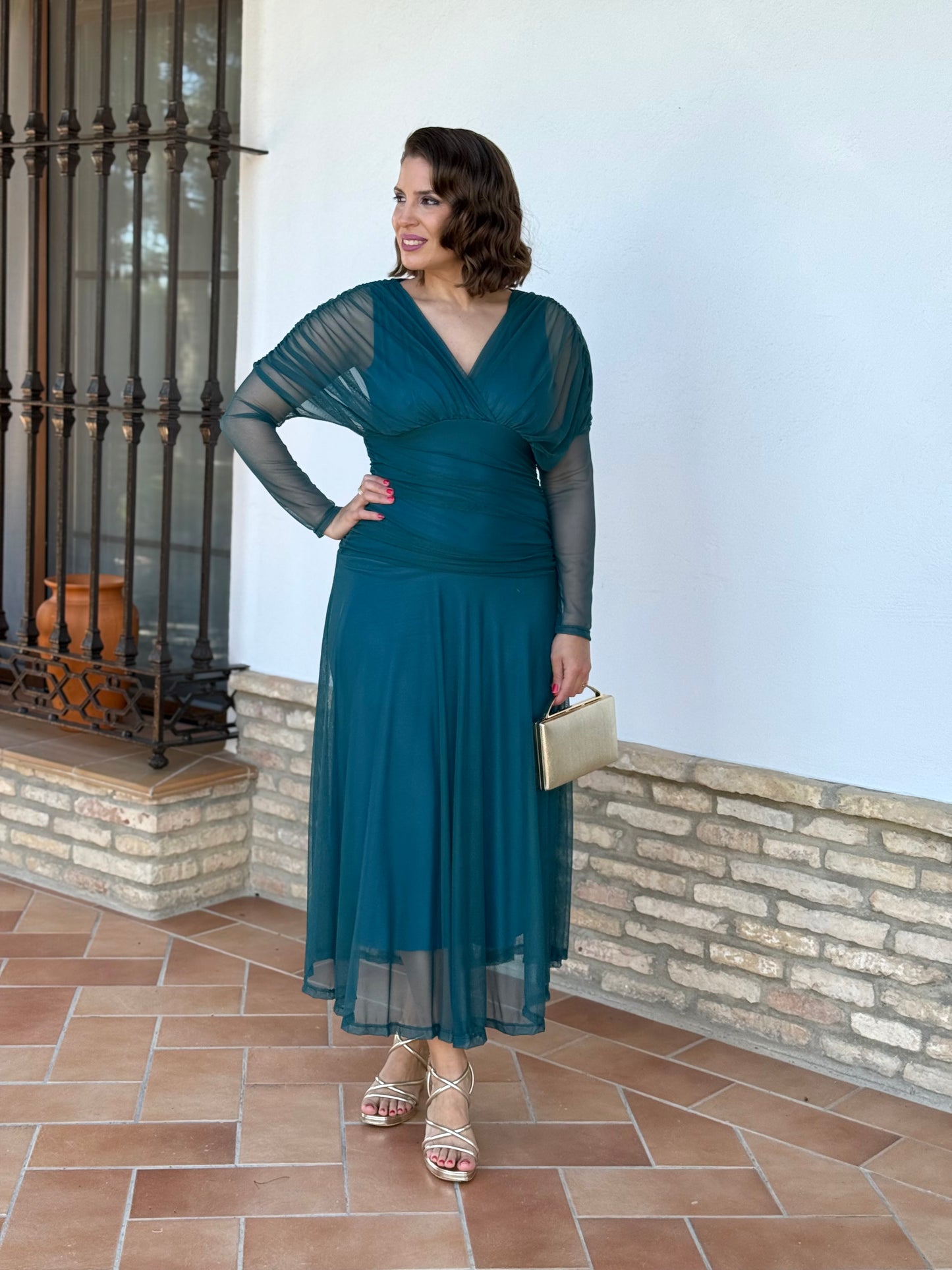 Vestido Graciela Turquesa