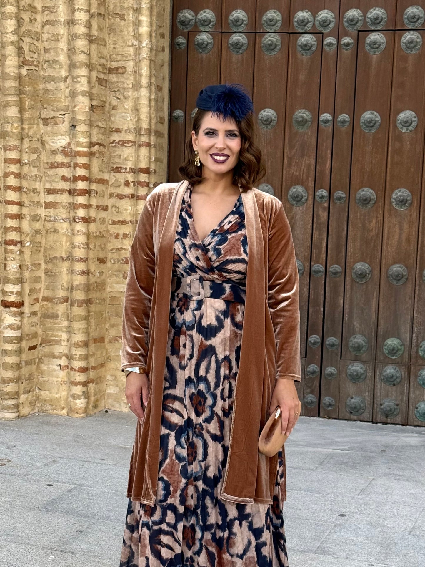 Kimono de Terciopelo Camel