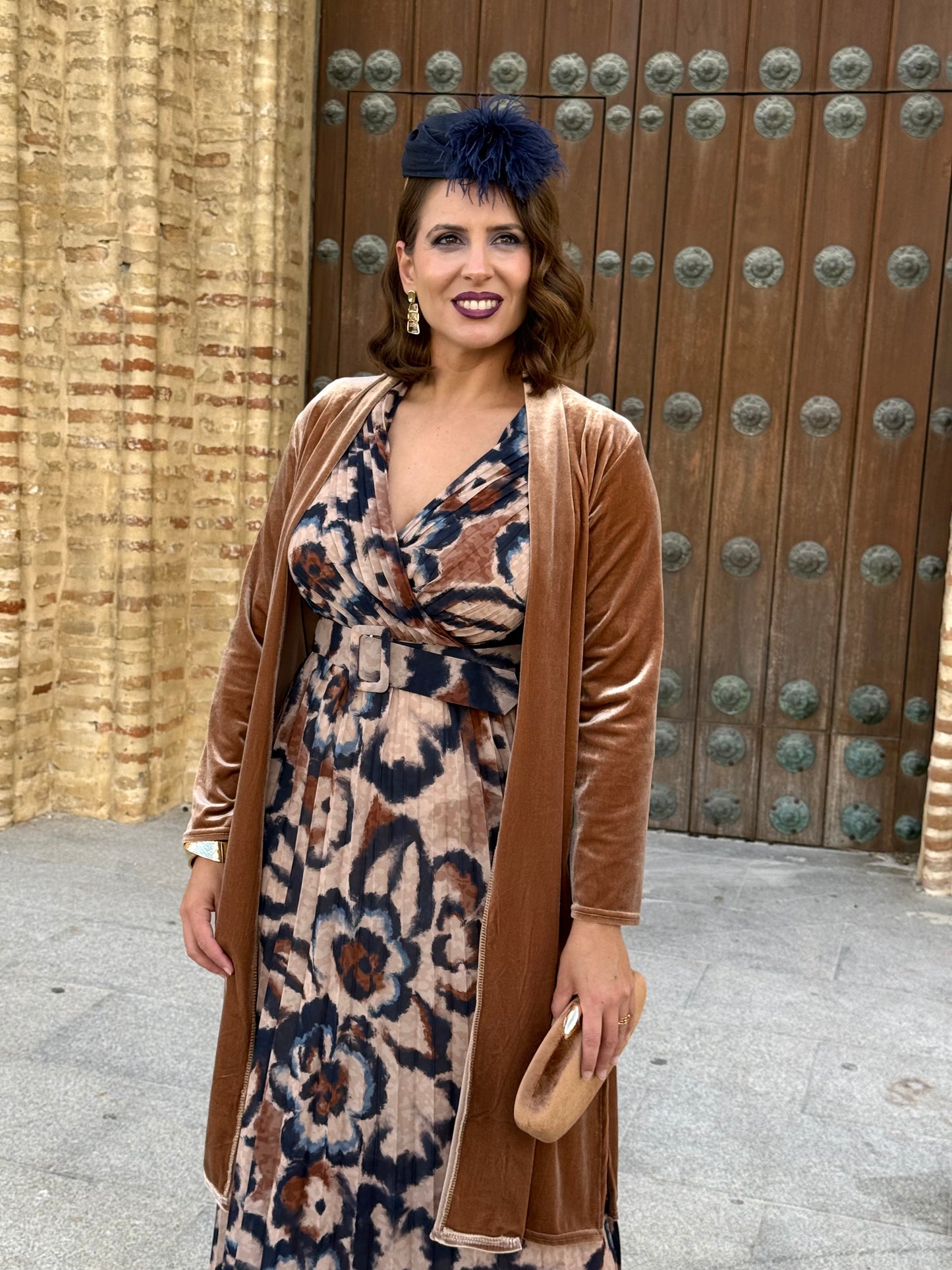 Kimono de Terciopelo Camel