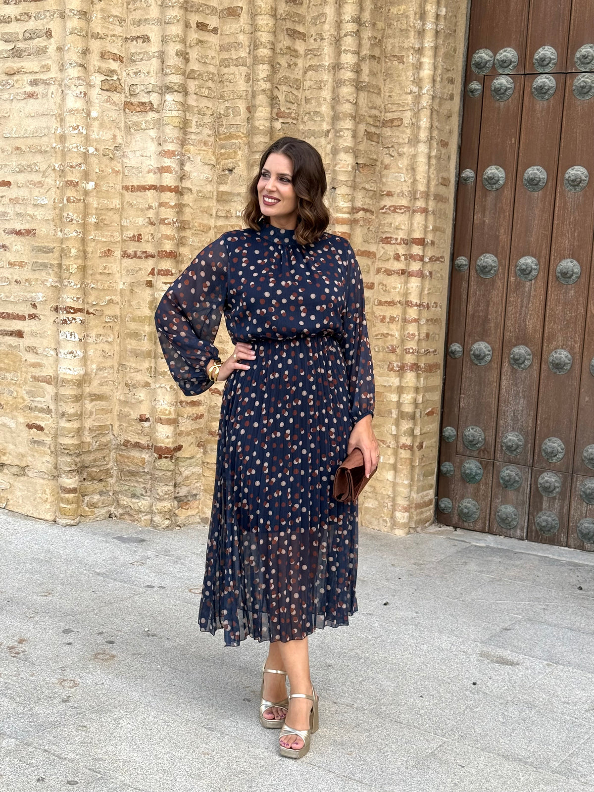 Vestido Julieta Lunares Azul
