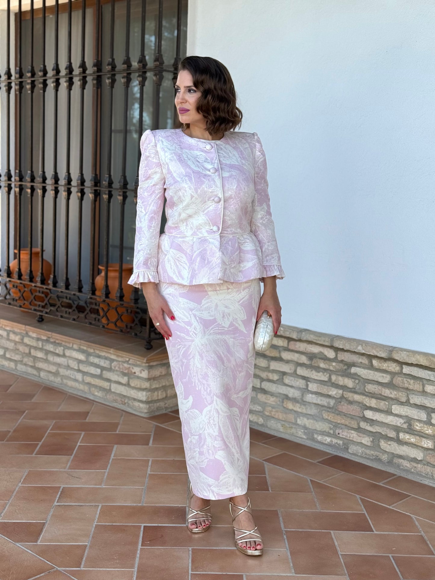 Conjunto Jacquard Aura Rosa