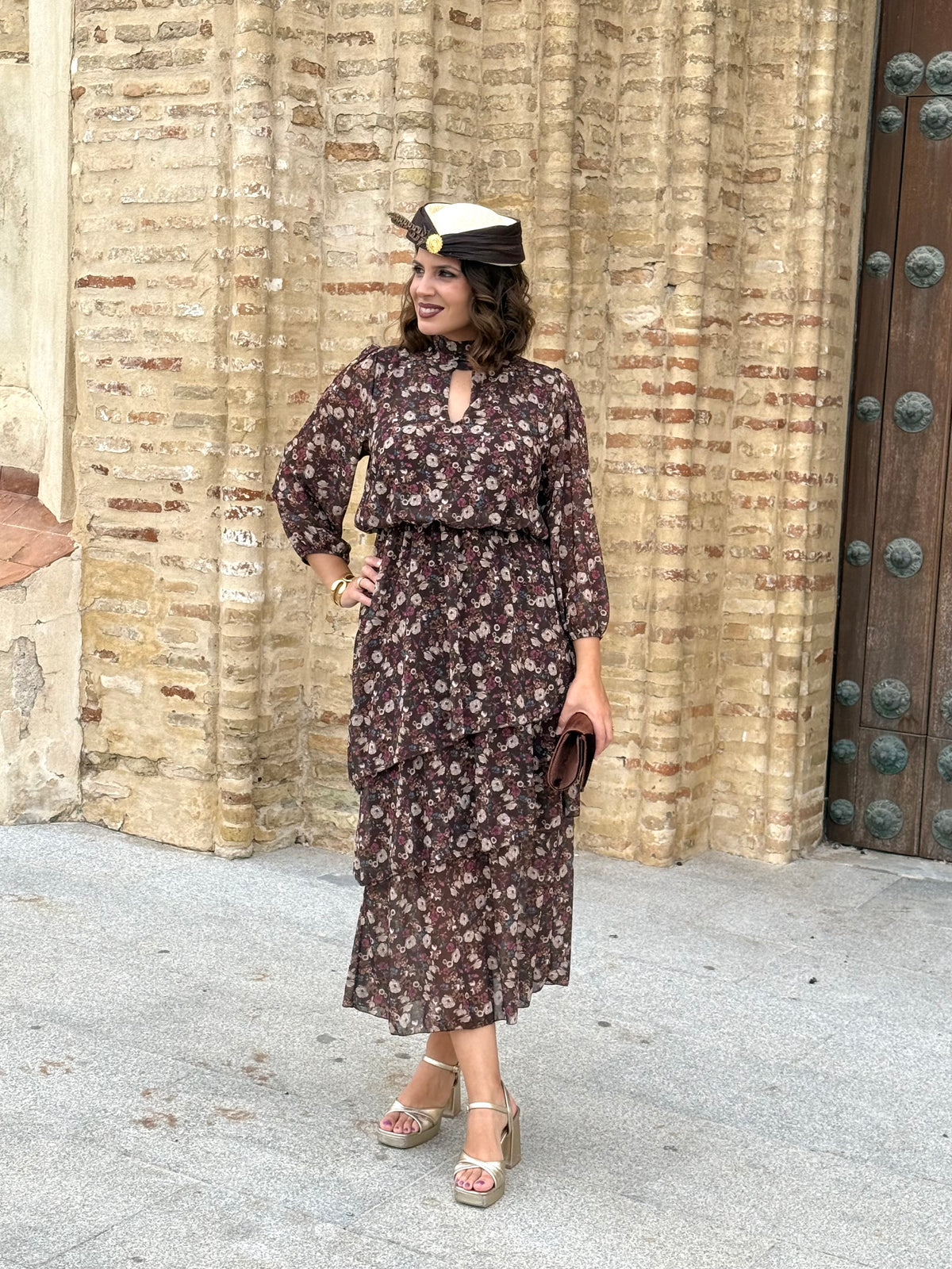 Vestido Nicoletta Marrón