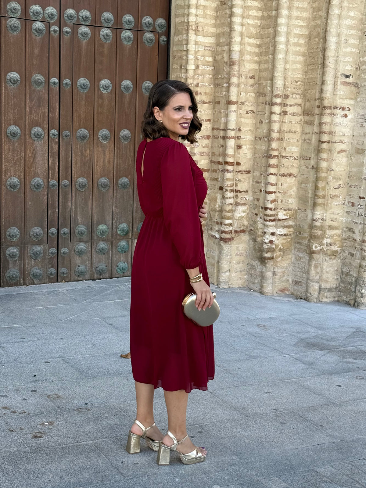 Vestido Renata Burdeos