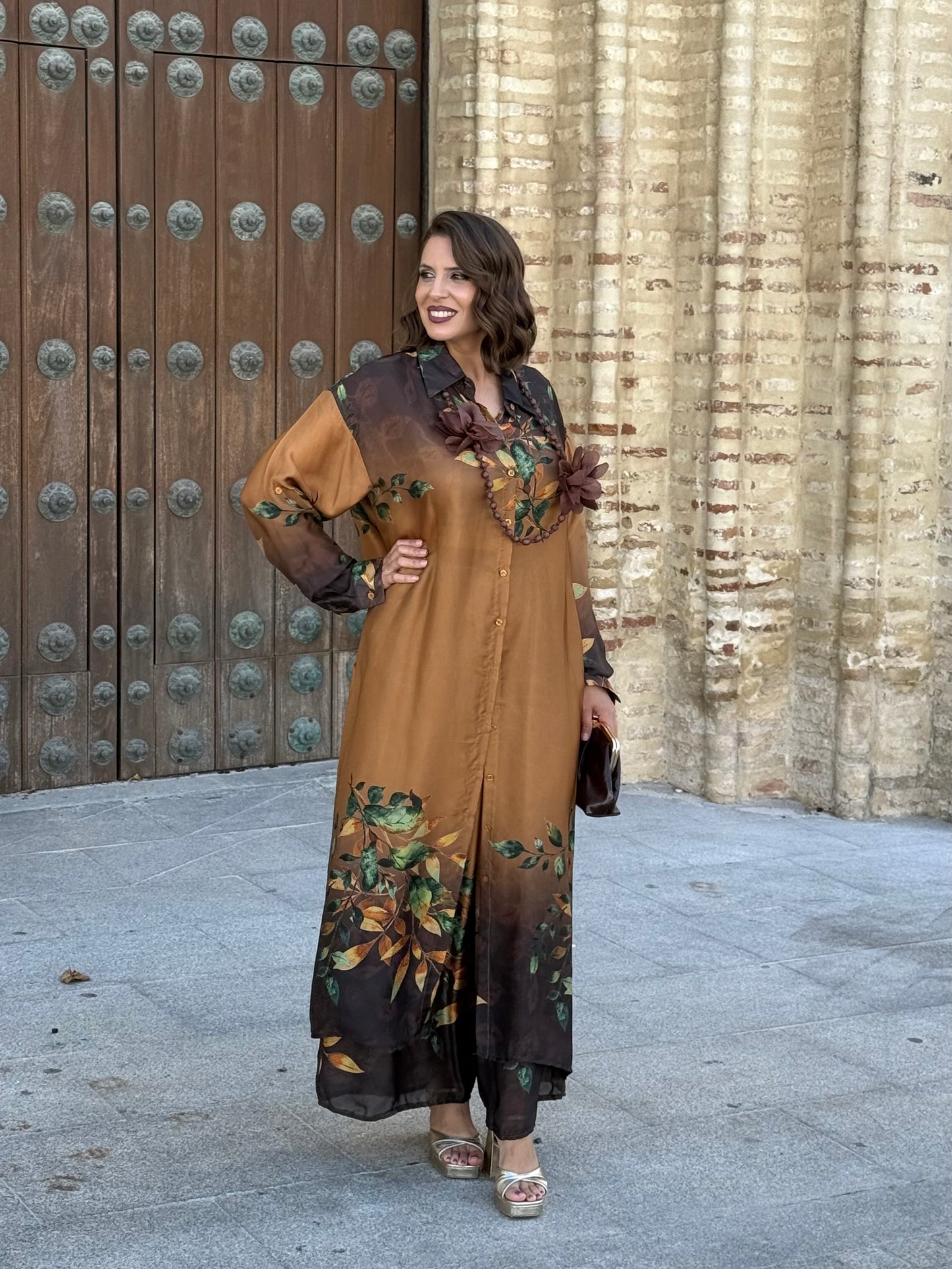 Conjunto Camisero Ámbar Marrón/Mostaza
