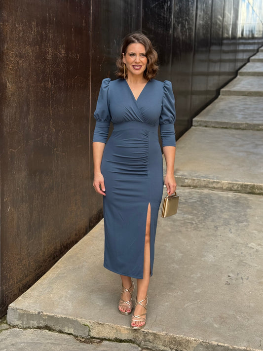 Vestido Floria Azul Azafata