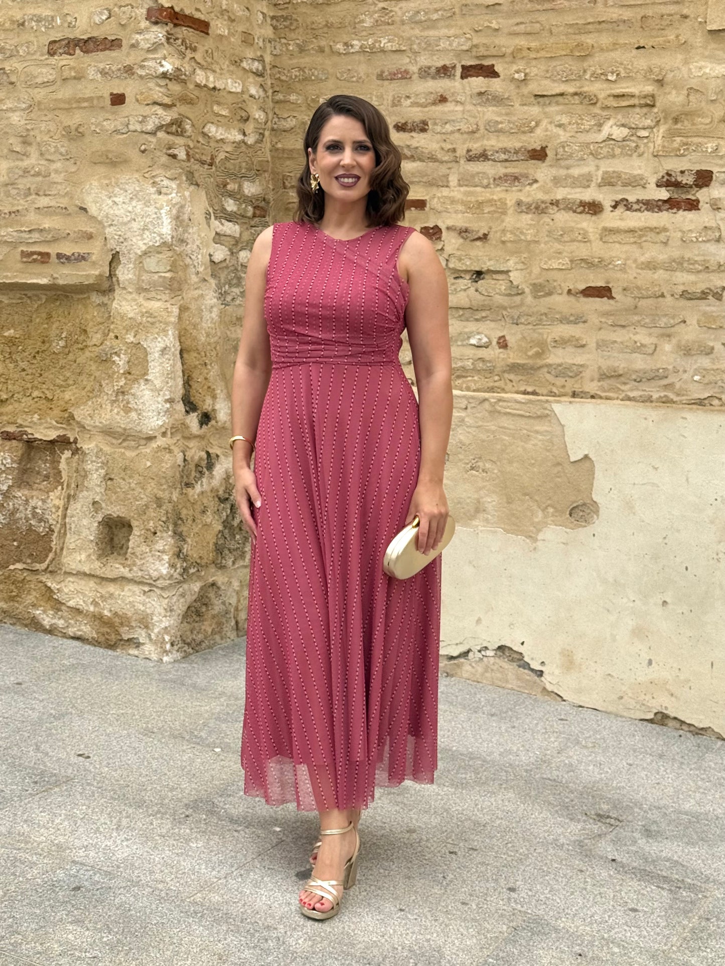 Vestido Dulcinea Estampado Coral