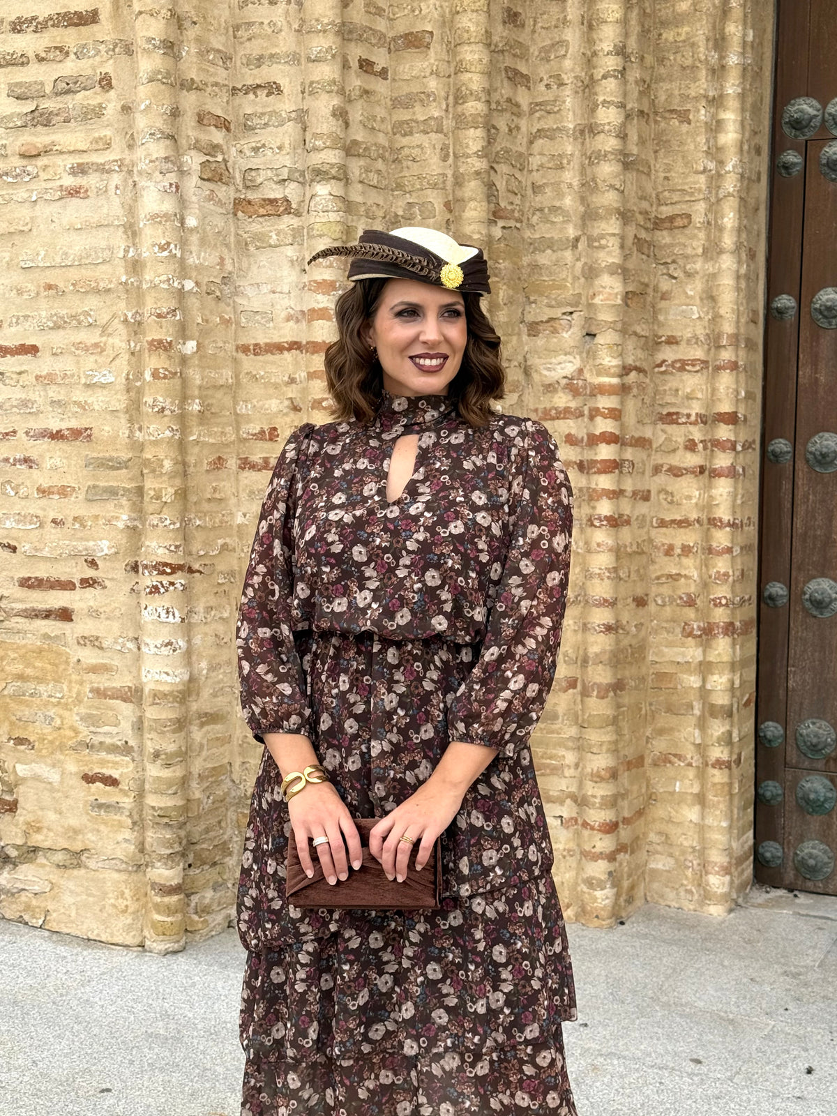 Vestido Nicoletta Marrón