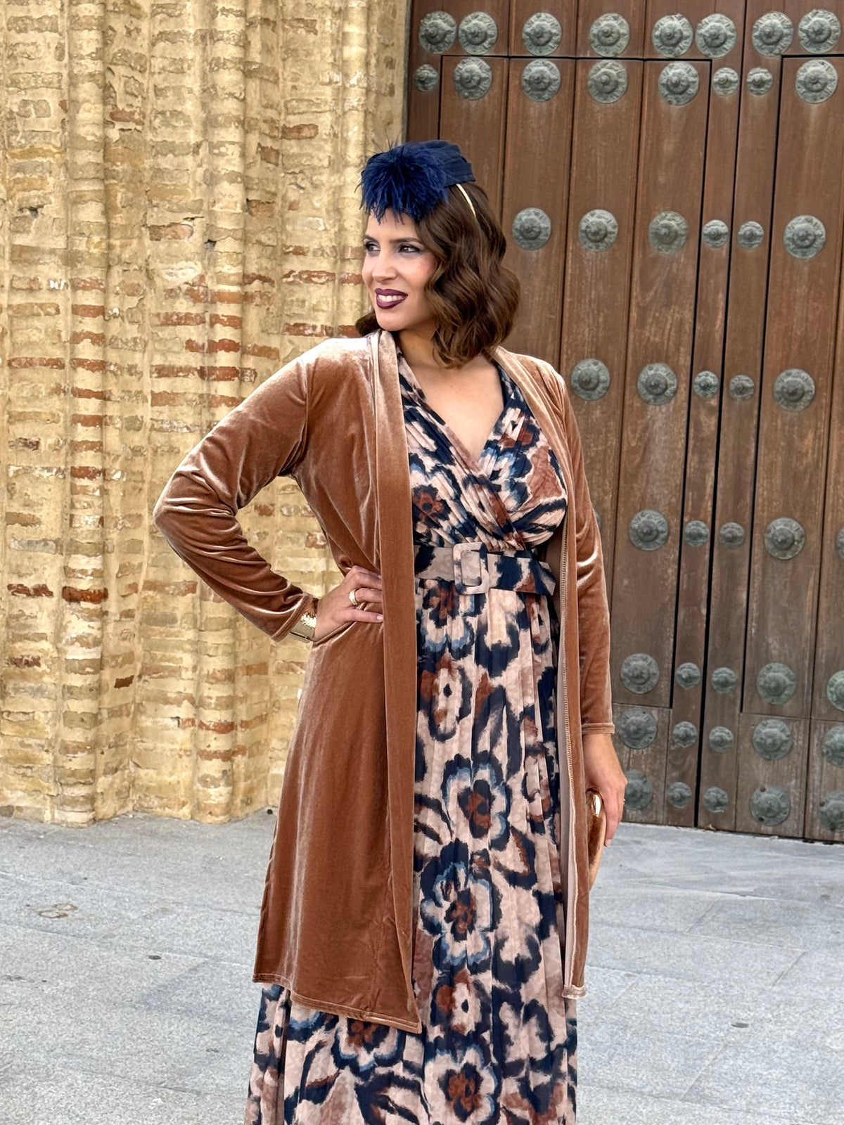 Kimono de Terciopelo Camel