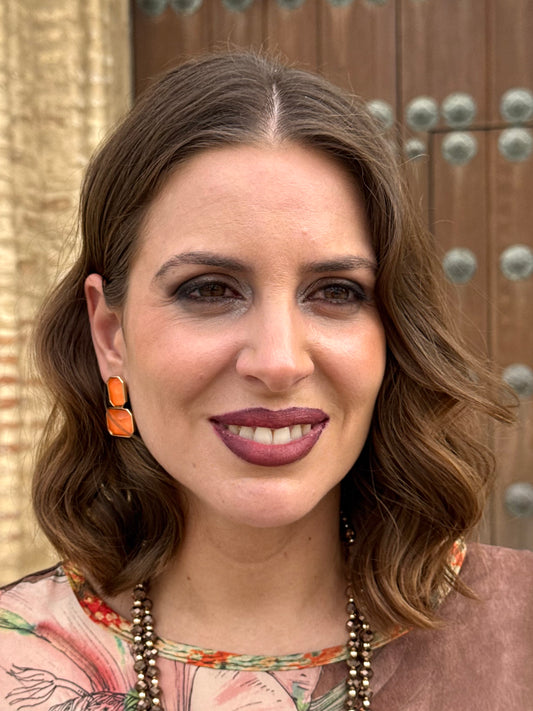 Pendientes luna Naranja