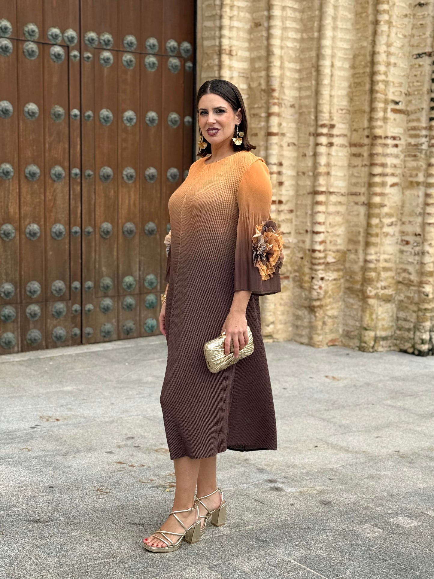 Vestido Eulalia Marrón
