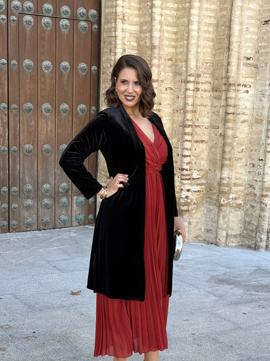 Kimono de Terciopelo Negro