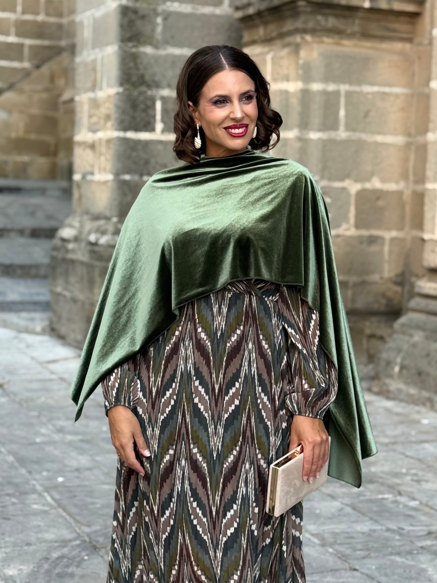 Capa Terciopelo Verde kaki