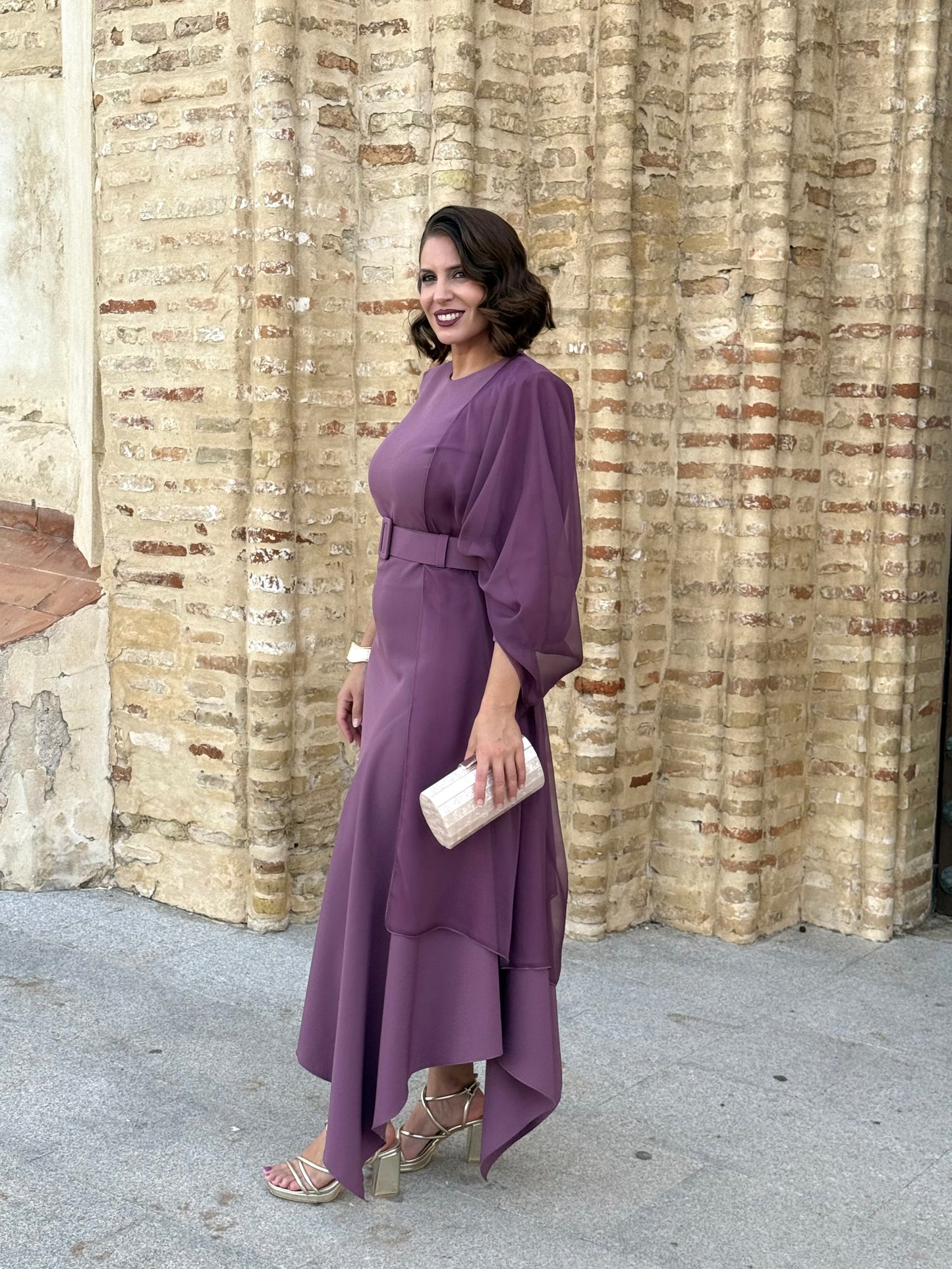 Vestido Palmira Malva Empolvado
