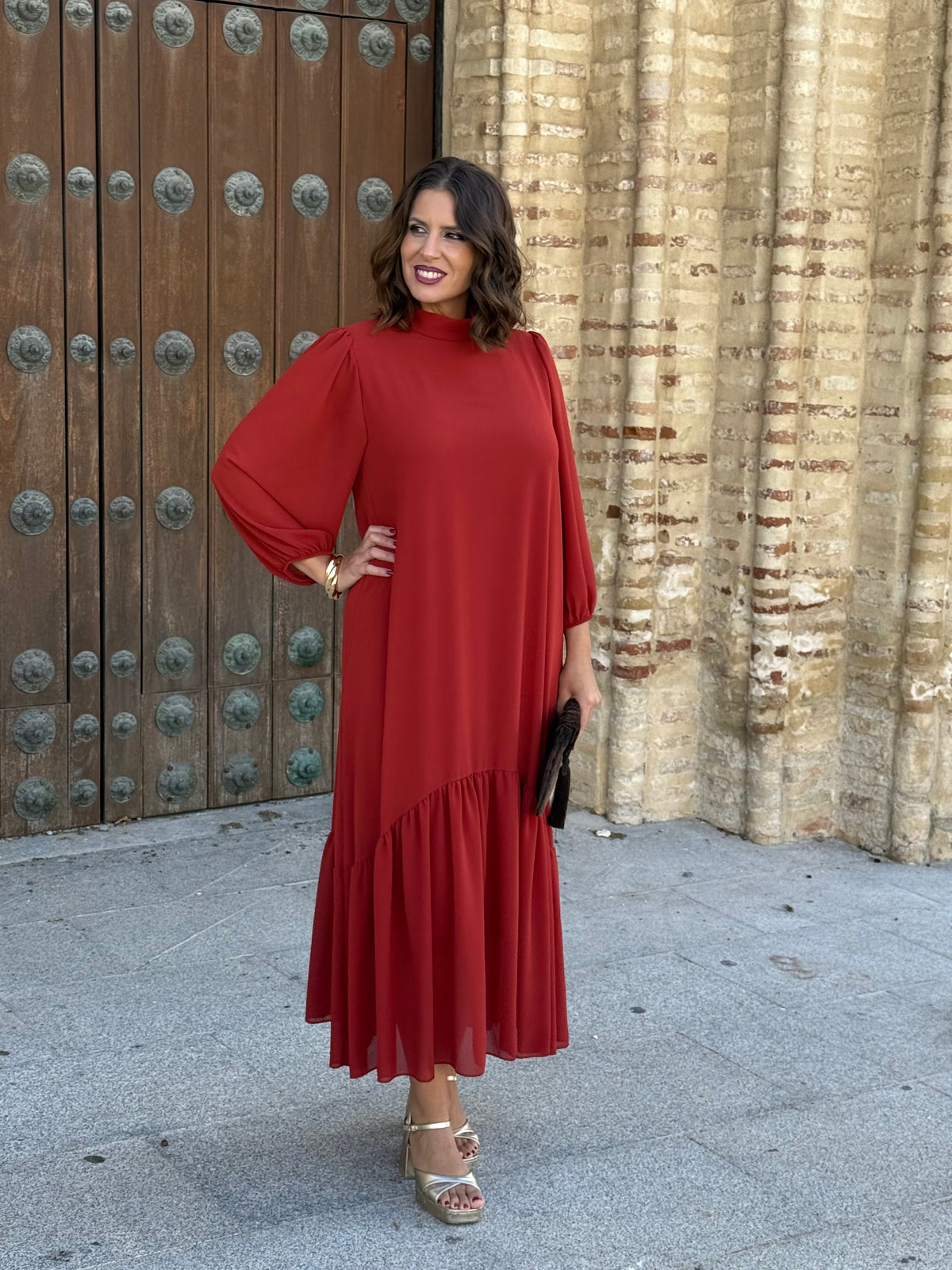 Vestido Amalia Teja