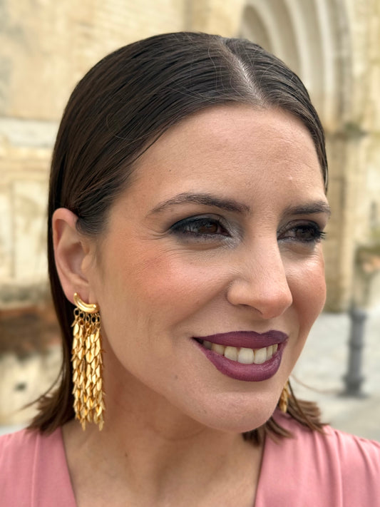 Pendientes Siria Dorado