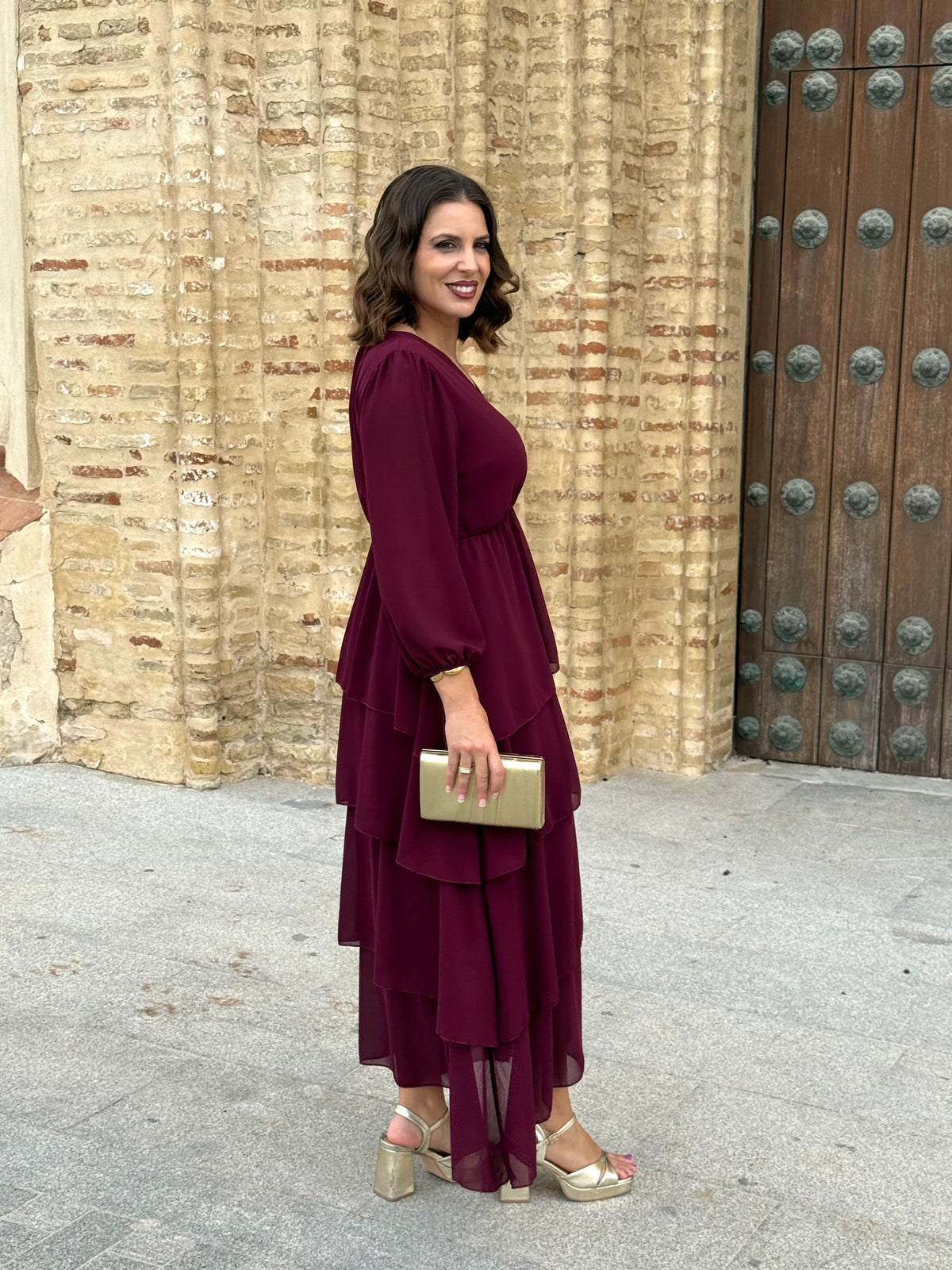 Vestido Salomé Burdeos
