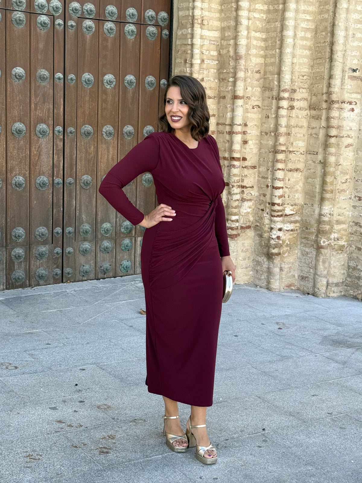 Vestido Cayetana Burdeos
