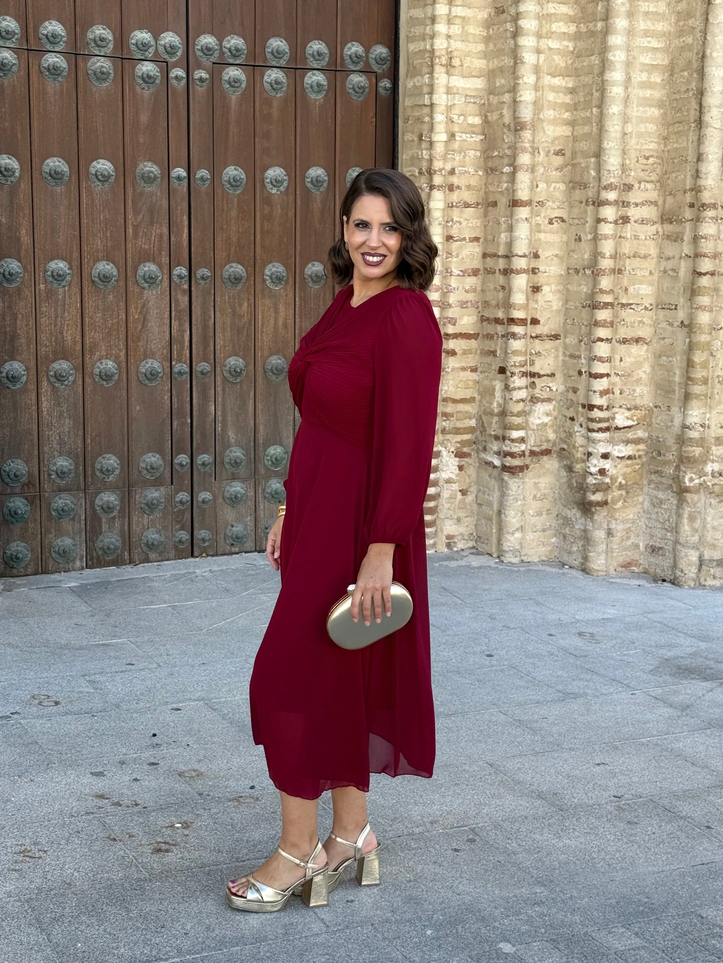 Vestido Renata Burdeos