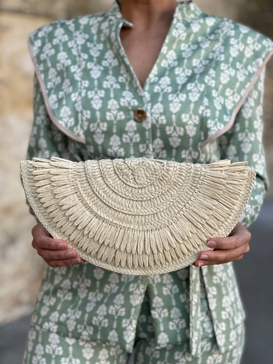 Bolso abanico Mimbre