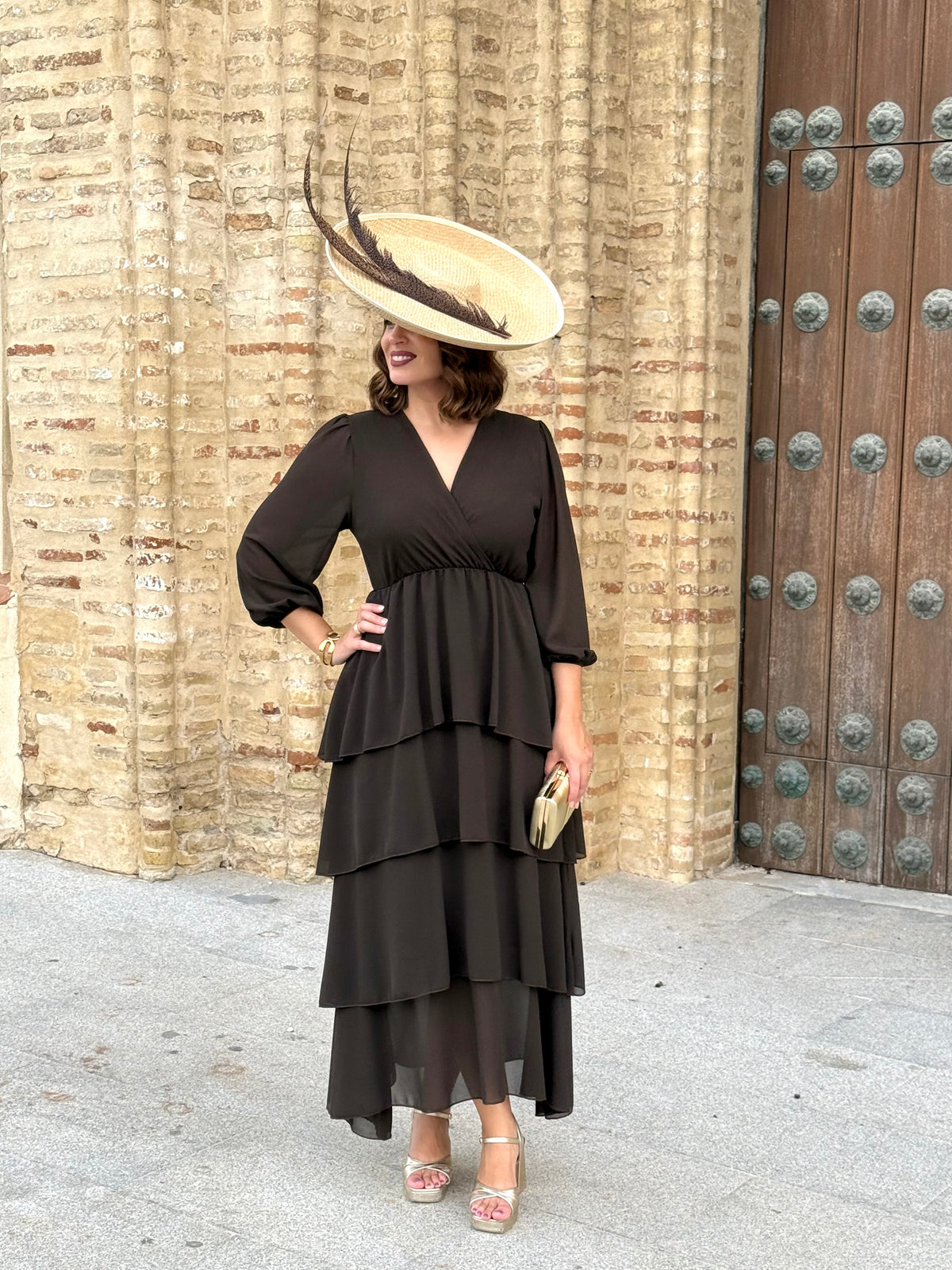 Vestido Salomé Marrón