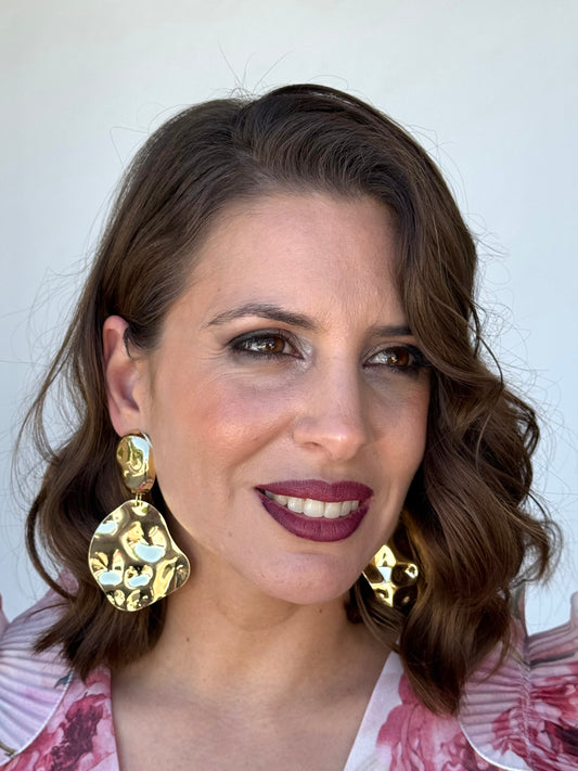 Pendientes Esmeralda Dorado