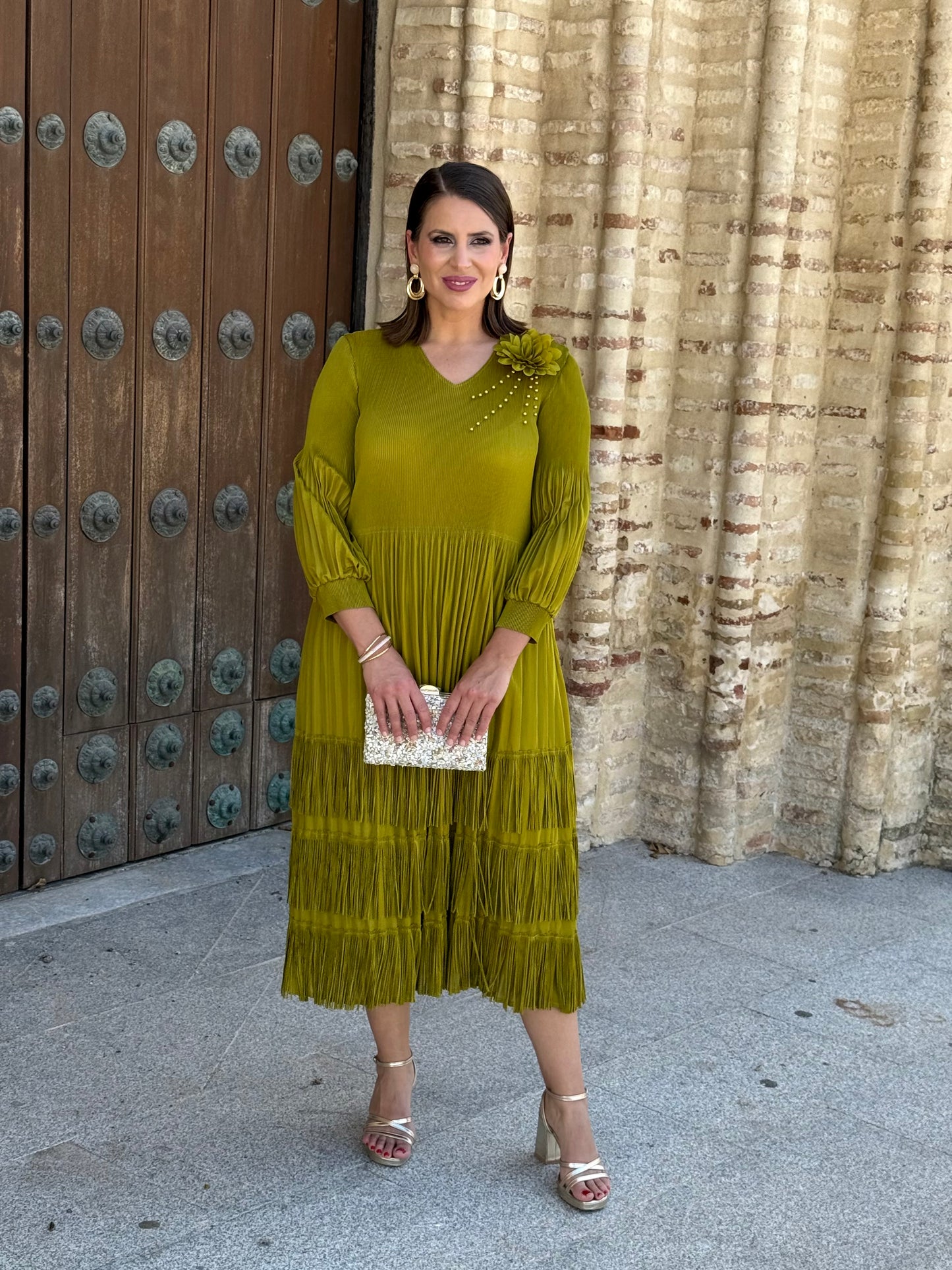 Vestido Marisol Verde Pistacho