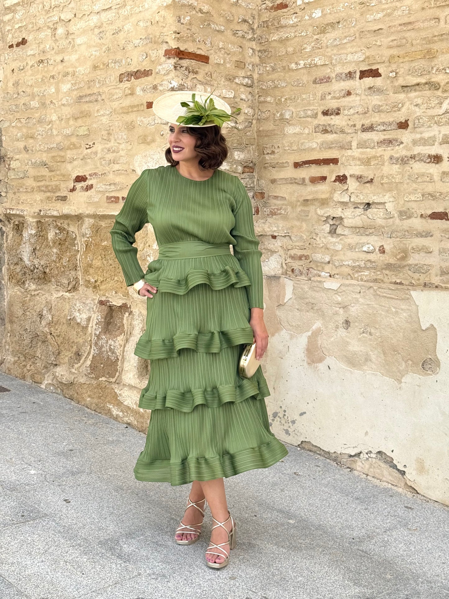 Vestido Lucrecia Verde Pistacho