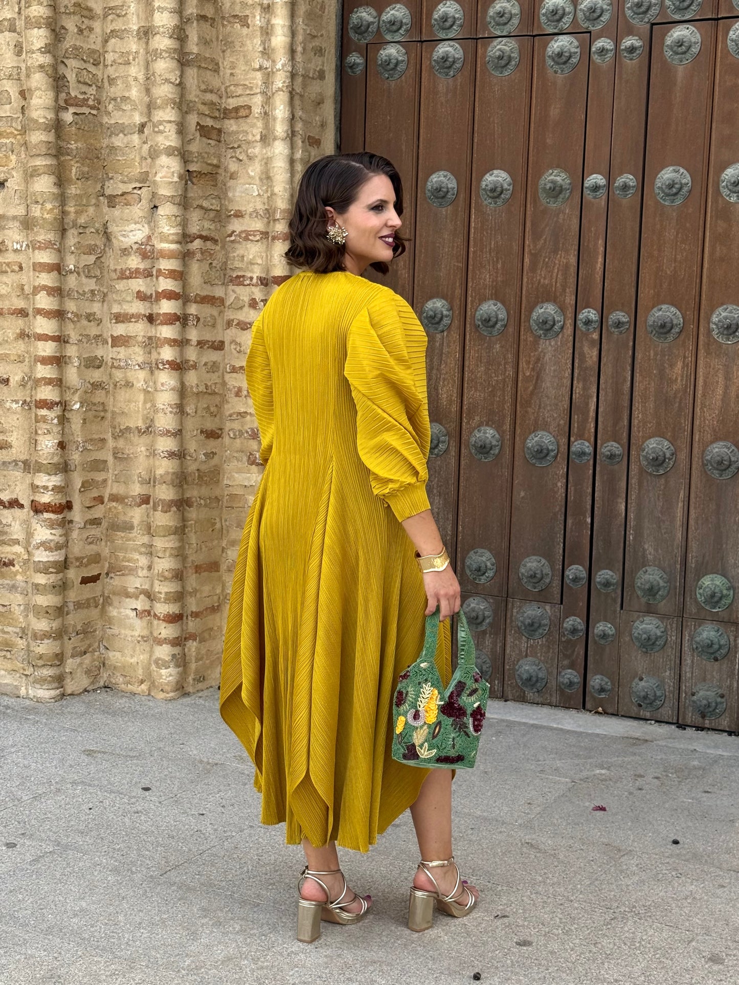 Vestido Motril Mostaza
