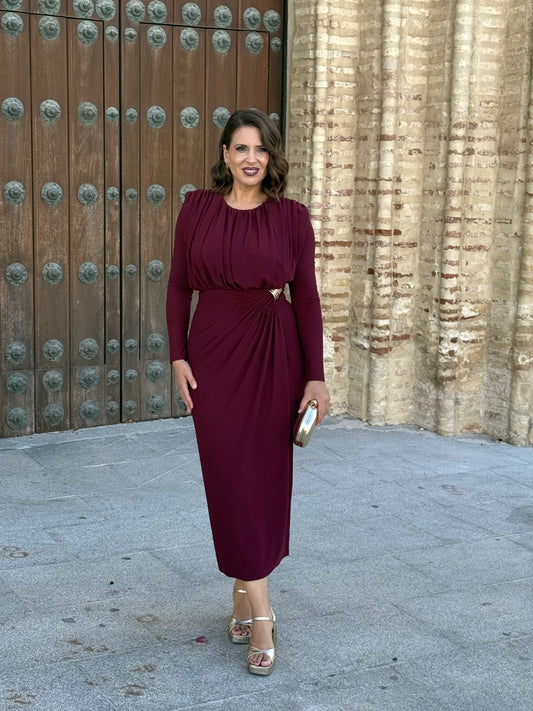 Vestido Murano Burdeos