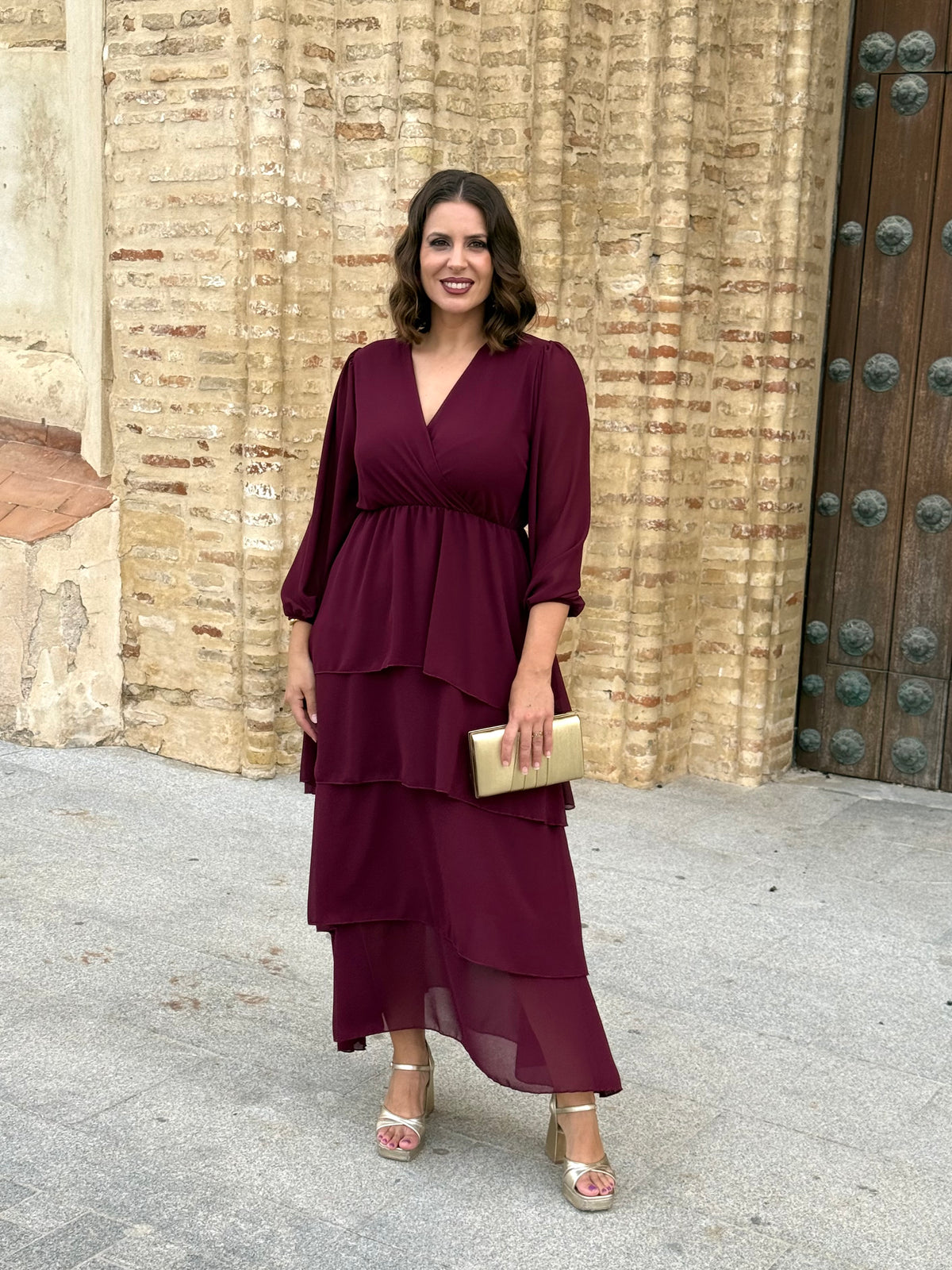 Vestido Salomé Burdeos