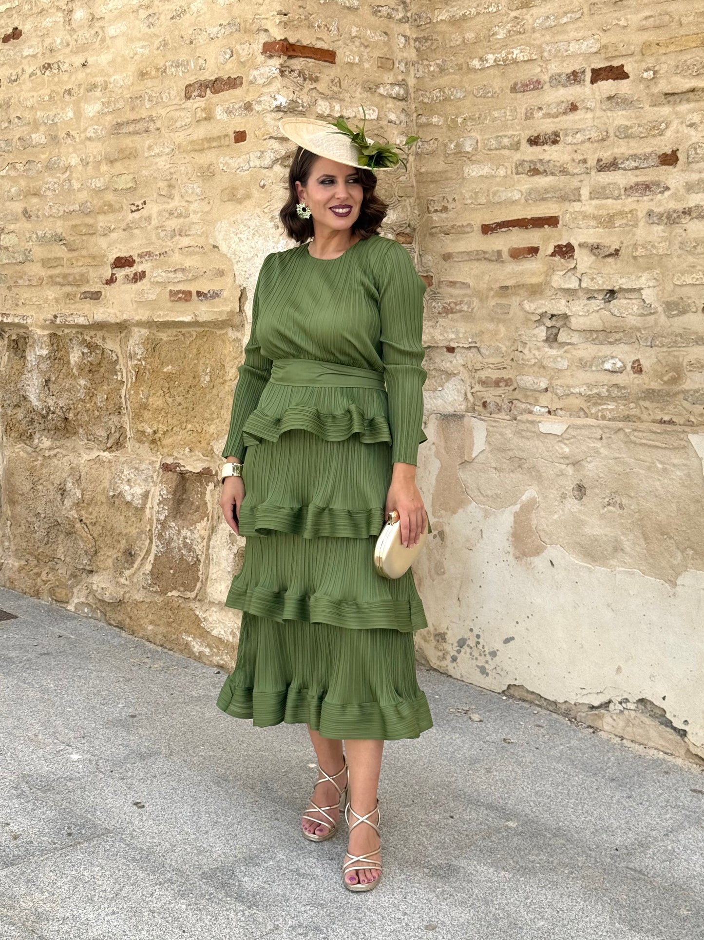 Vestido Lucrecia Verde Pistacho