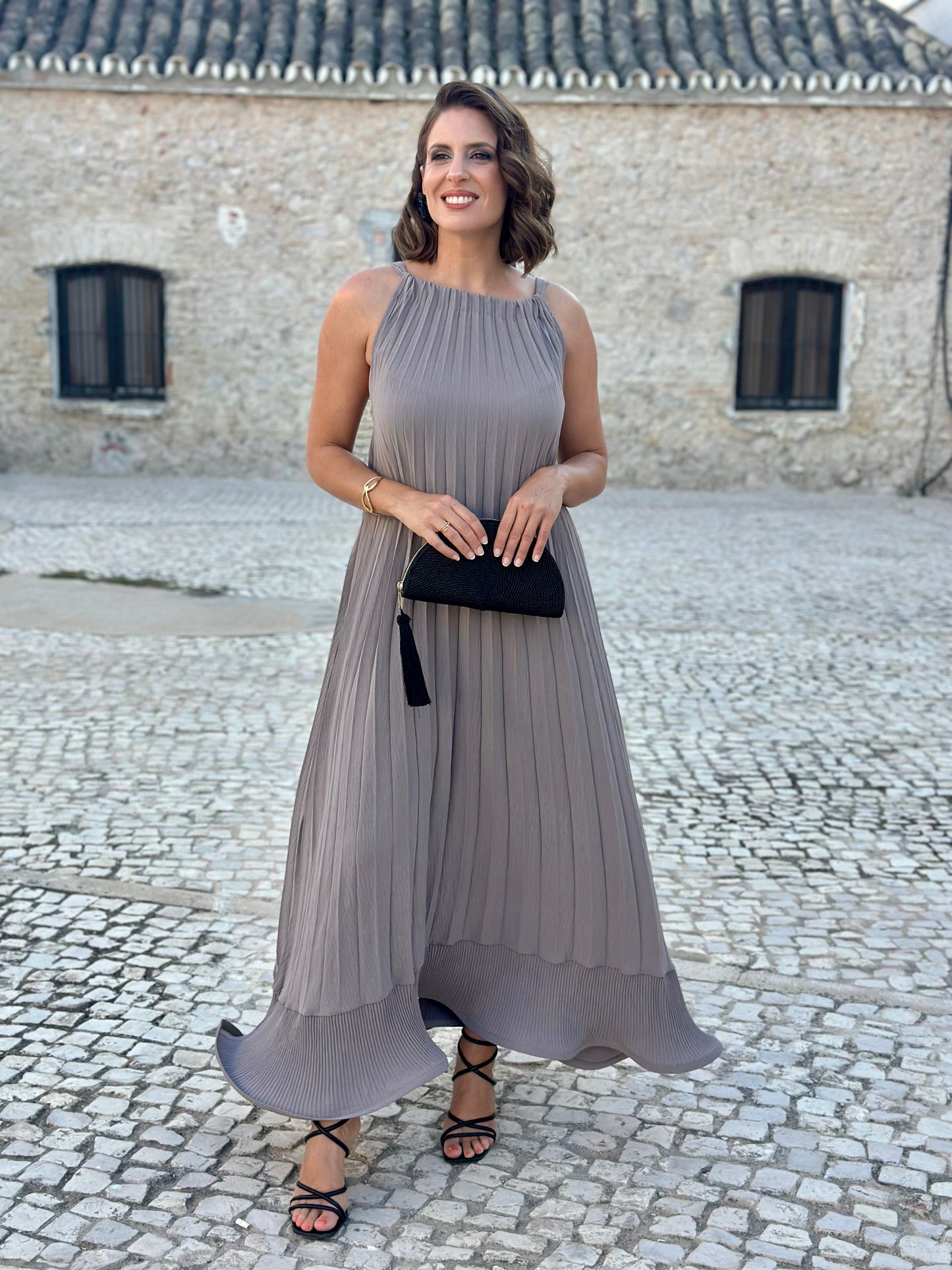 Vestido Cleo Taupe