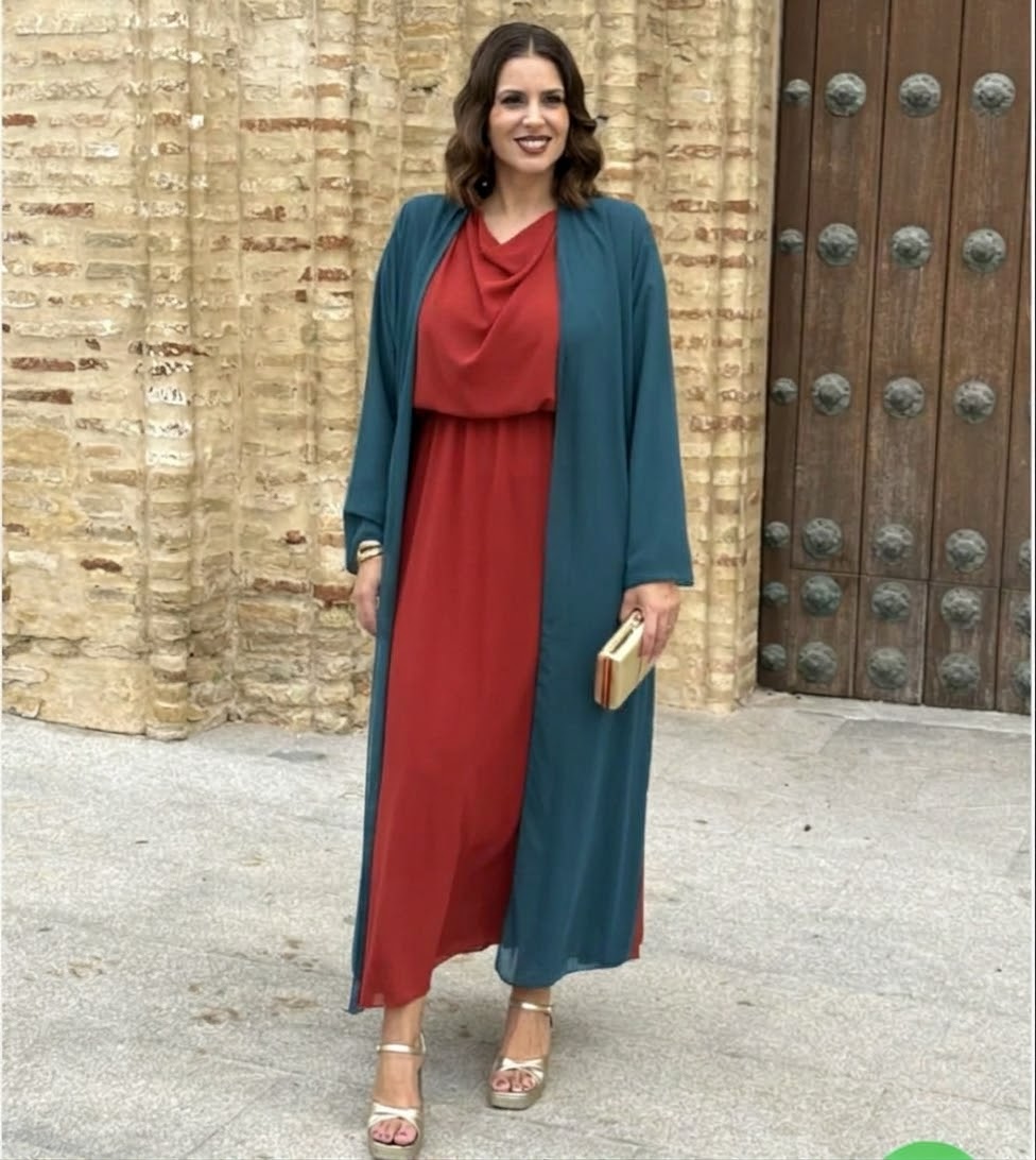 Kimono de gasa Petróleo