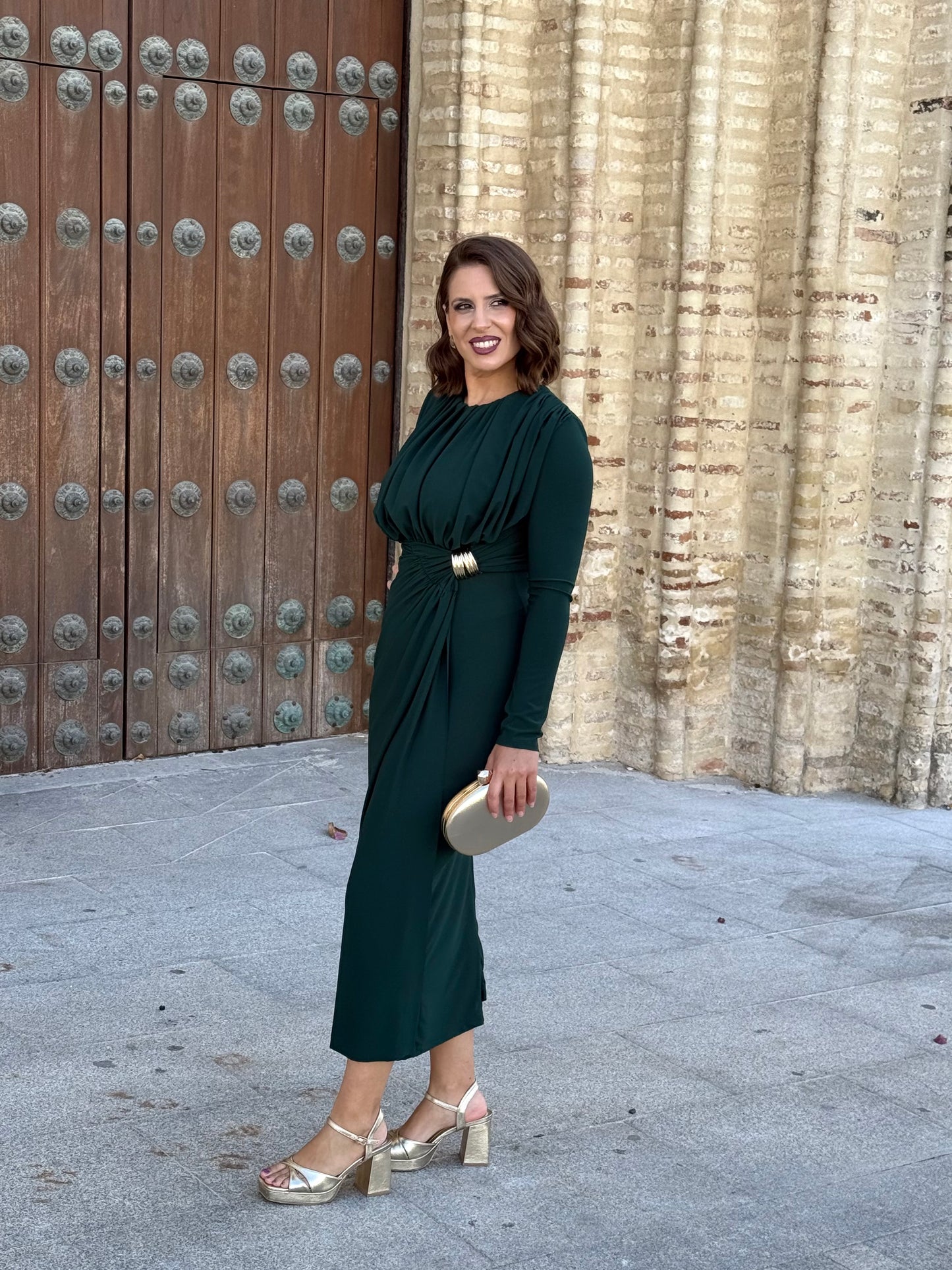 Vestido Murano Verde Botella