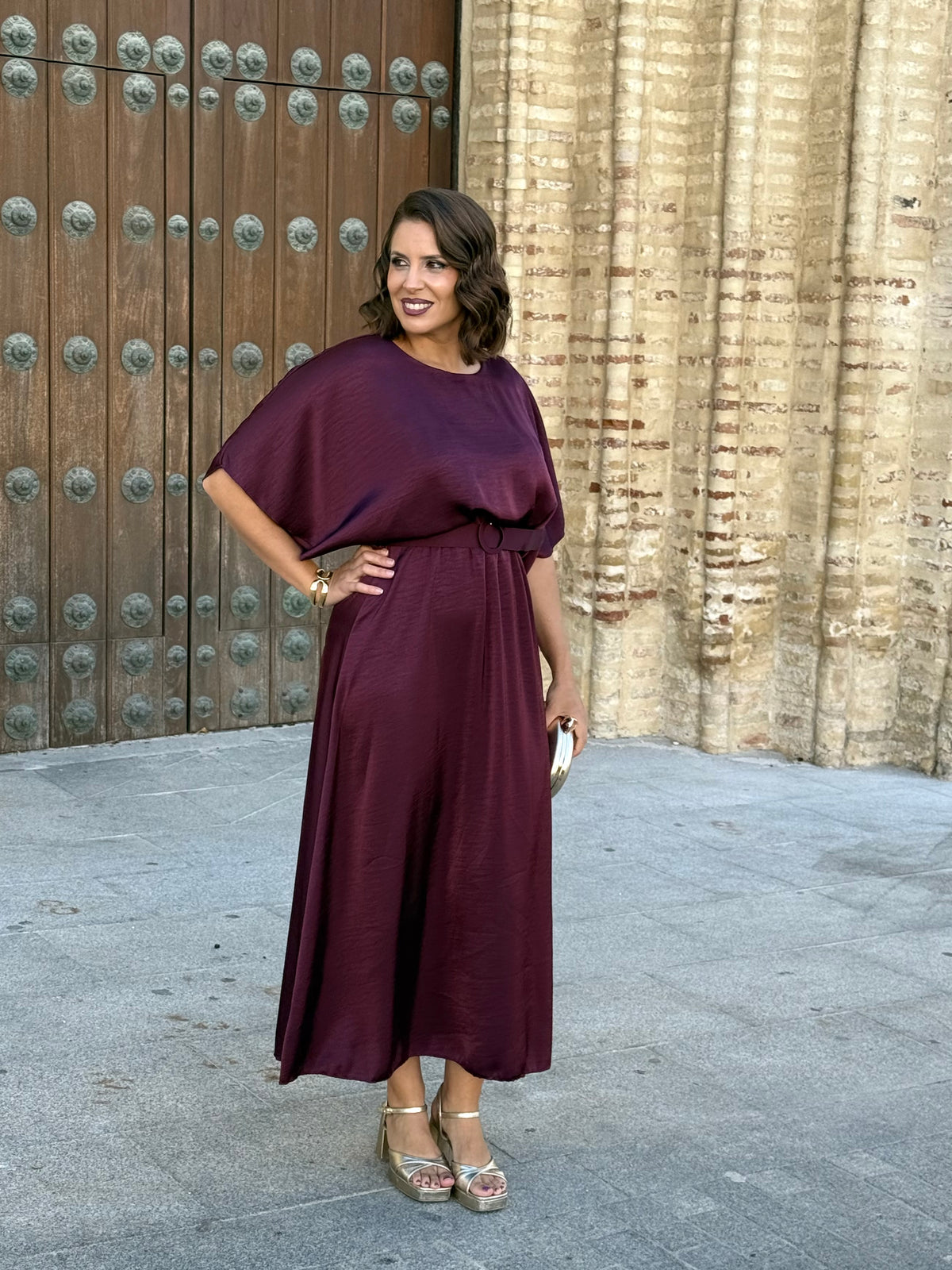 Vestido Alba Burdeos
