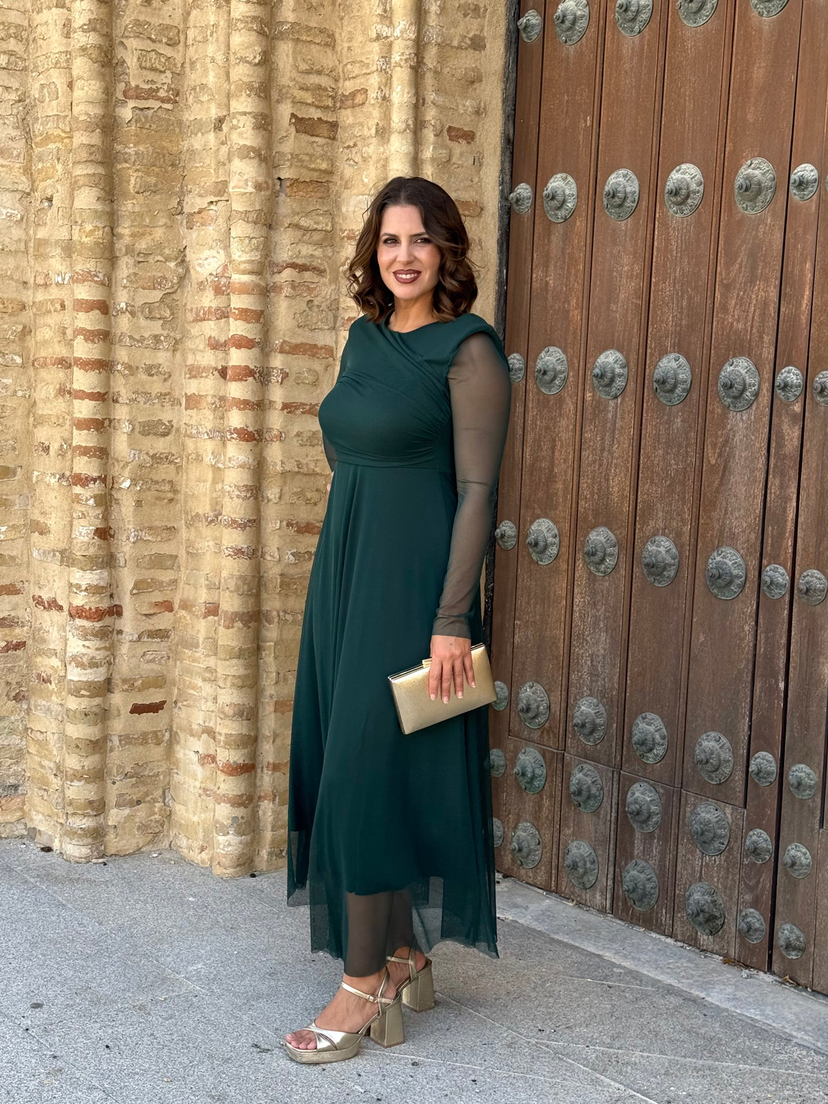 Vestido Dulcinea Verde Botella