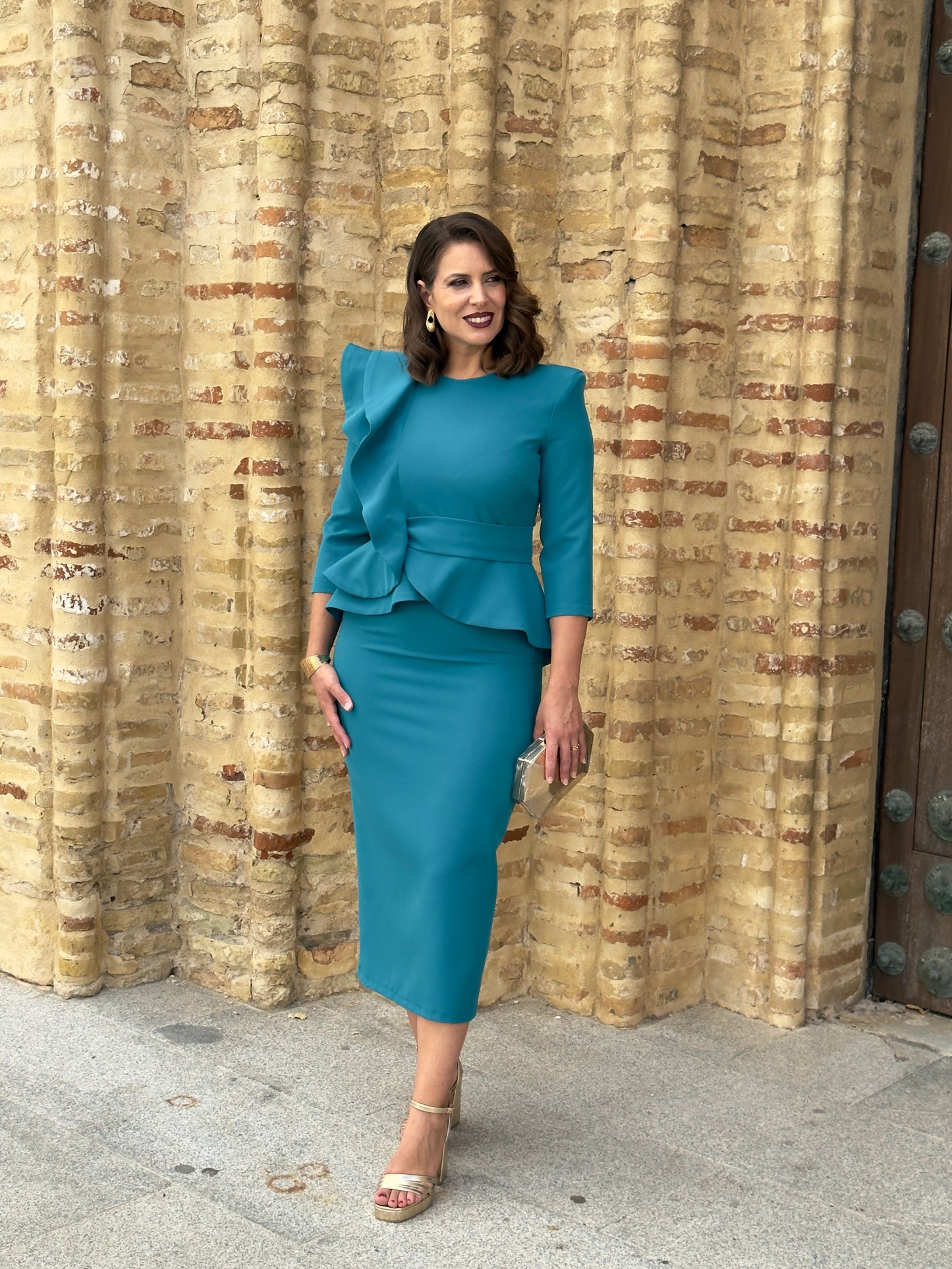 Vestido Siena Petróleo
