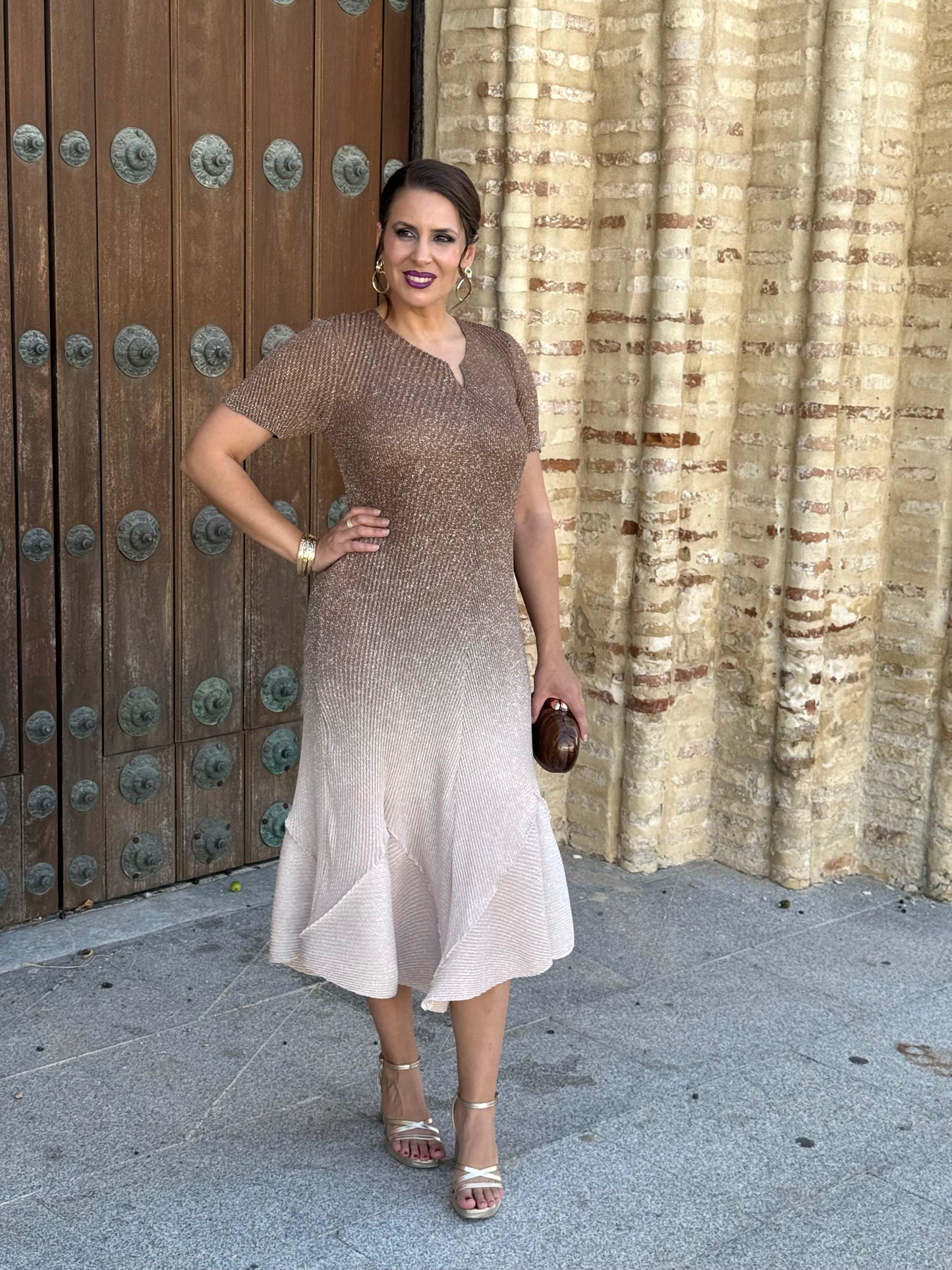 Vestido Velaria Camel