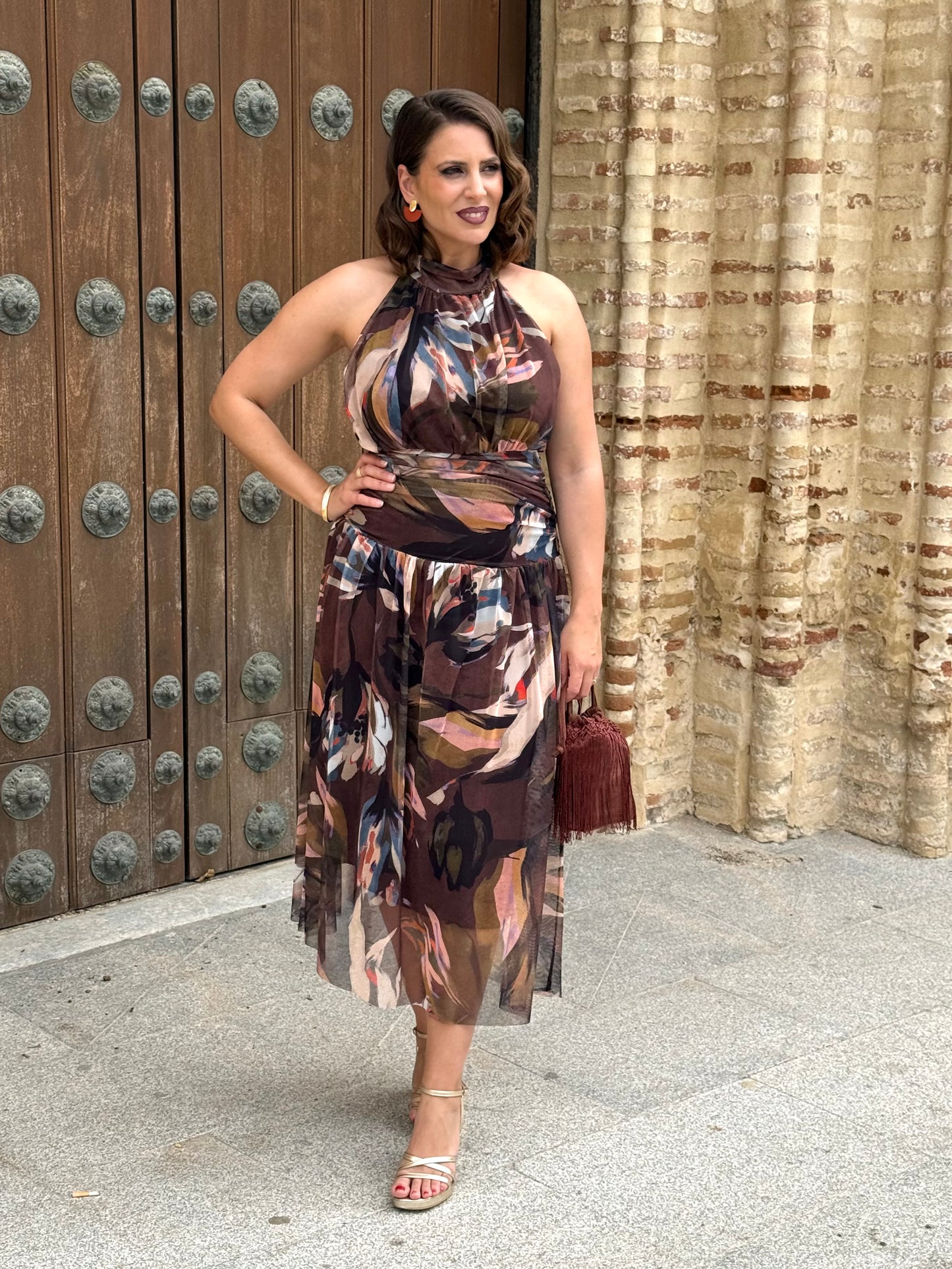 Vestido Davinia Marrón