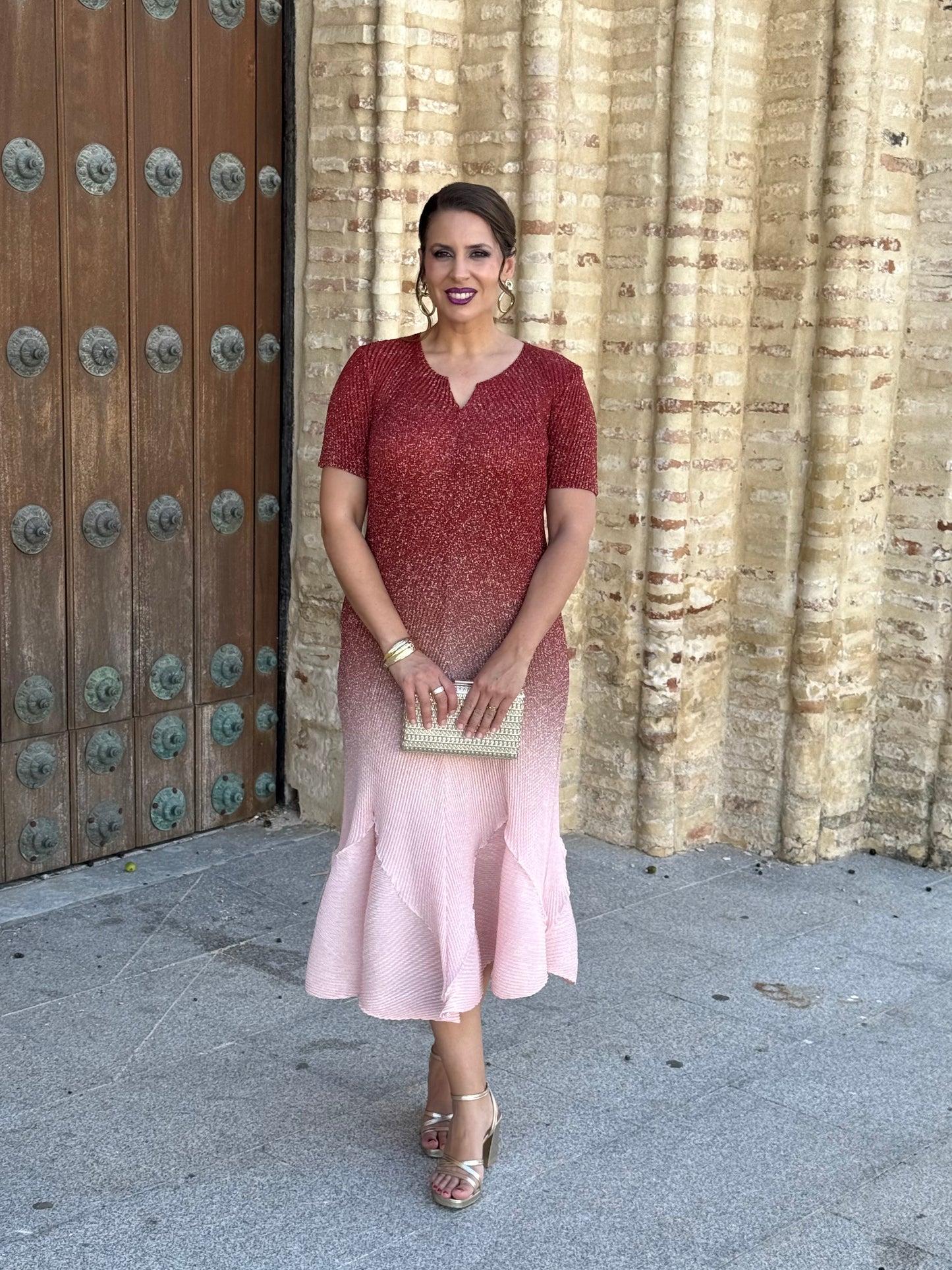 Vestido Velaria Granate