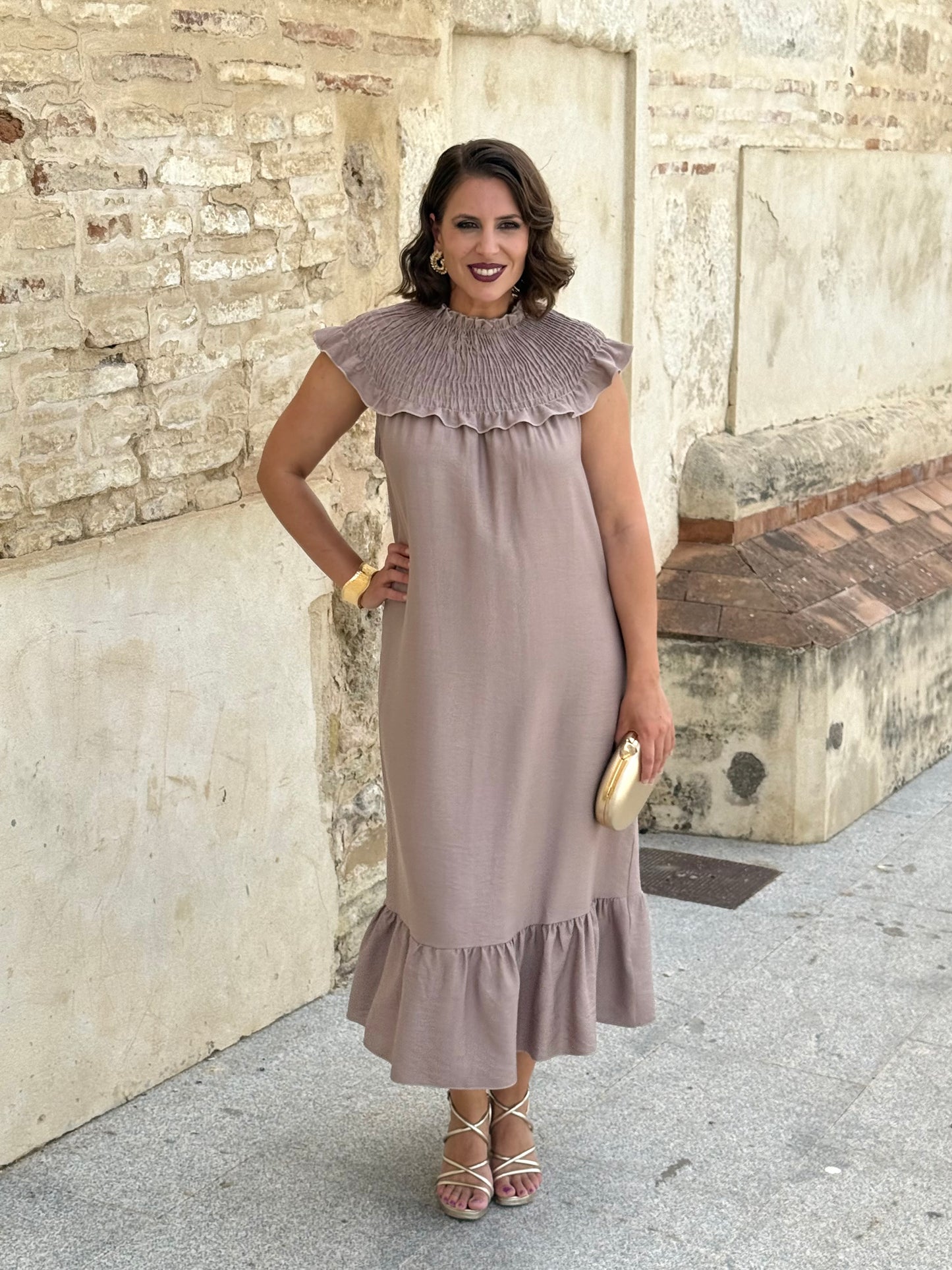 Vestido Nara Taupe