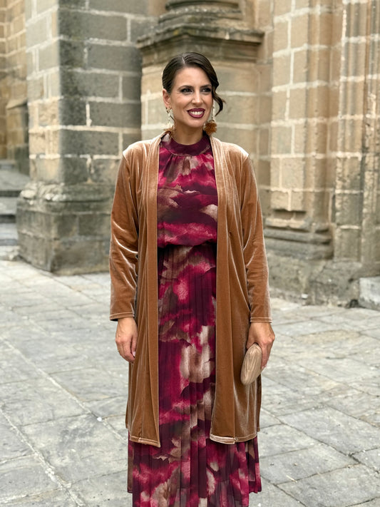Kimono de Terciopelo Camel