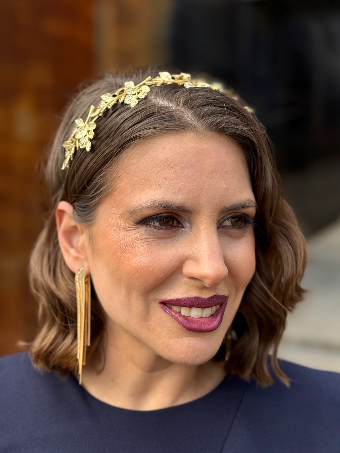 Diadema Metálica Sole Dorada