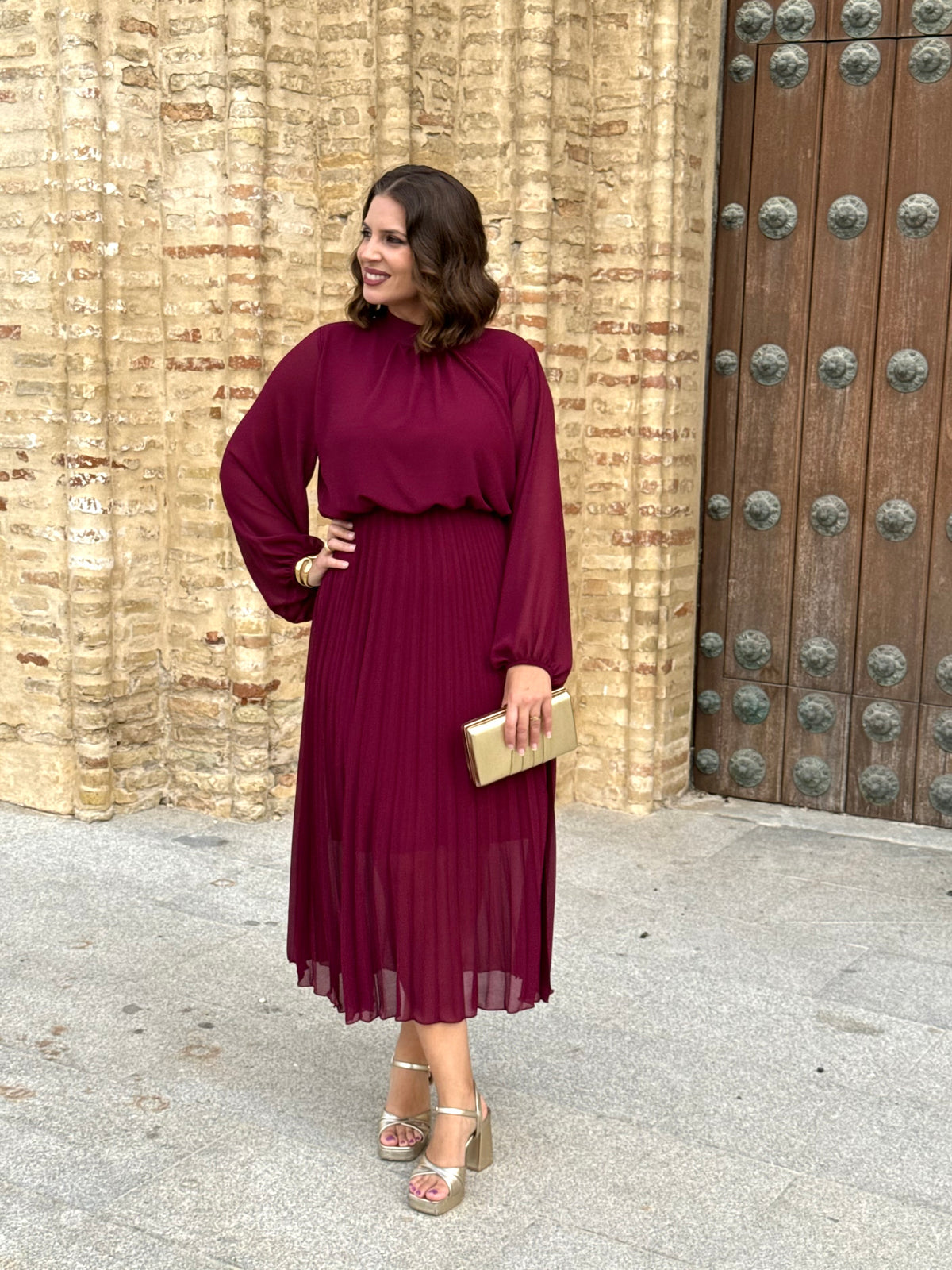 Vestido Julieta Burdeos