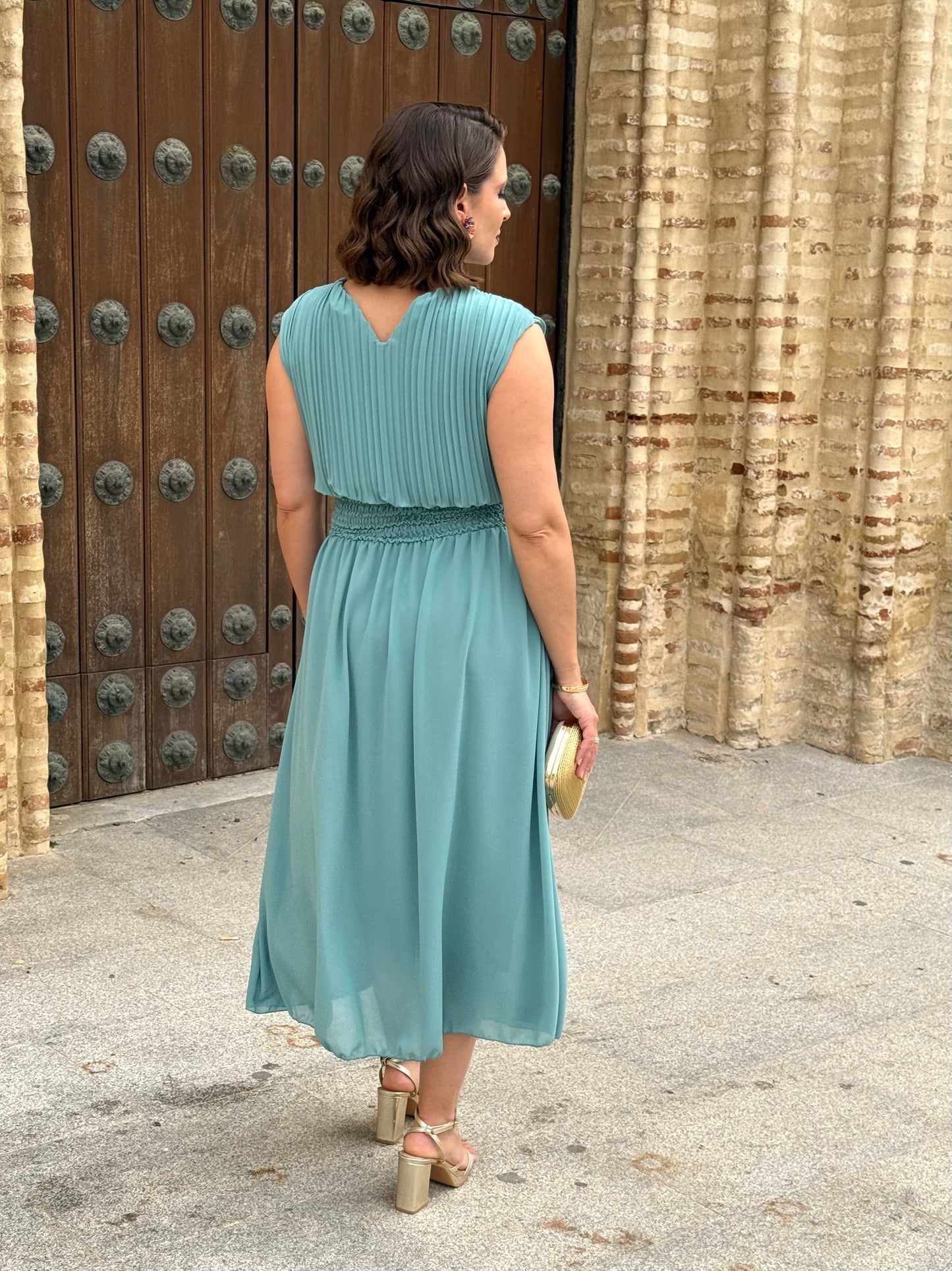 Vestido Nael Verde Mar